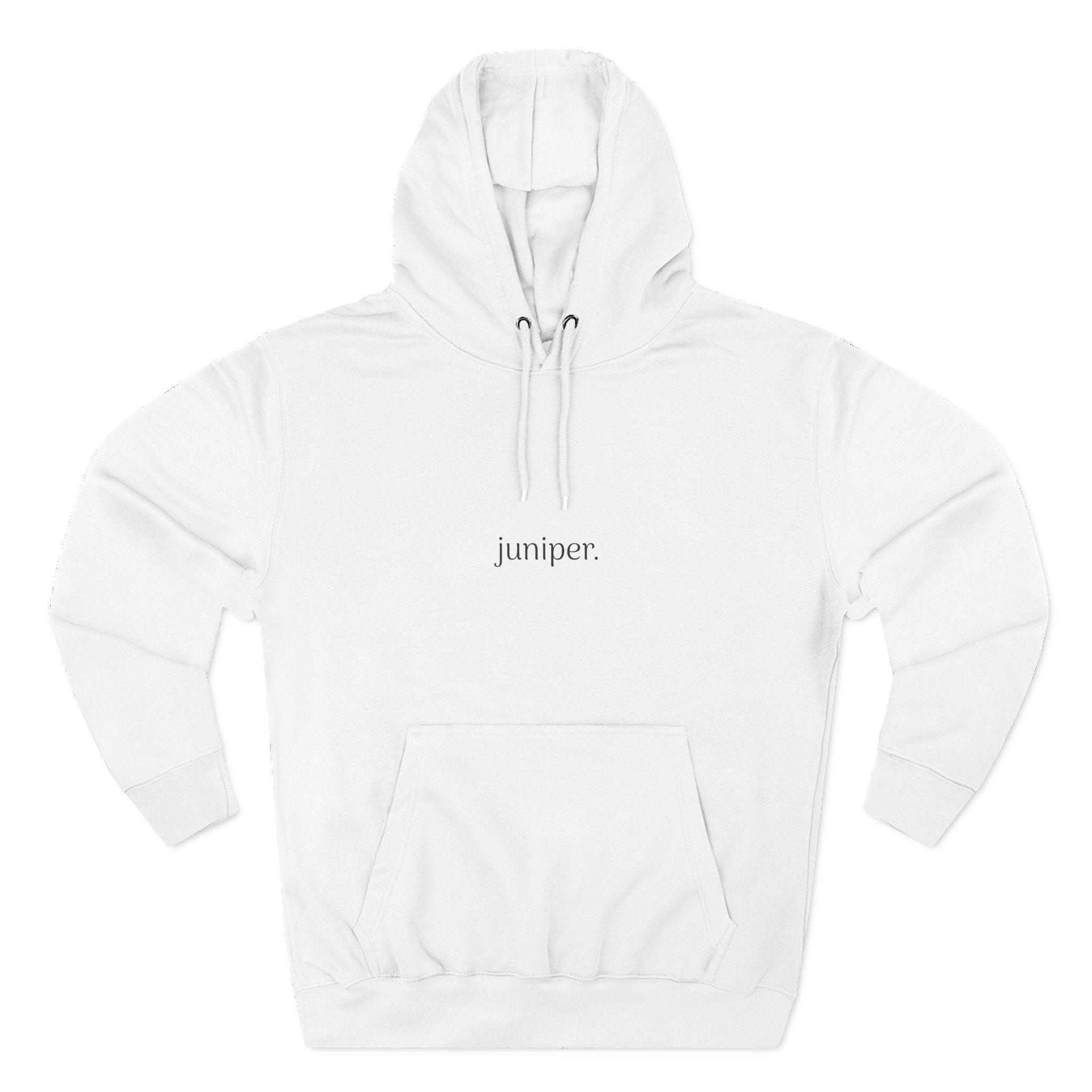 Juniper Floral Hoodie — Blue Botanical Three-Panel Fleece Sweatshirt