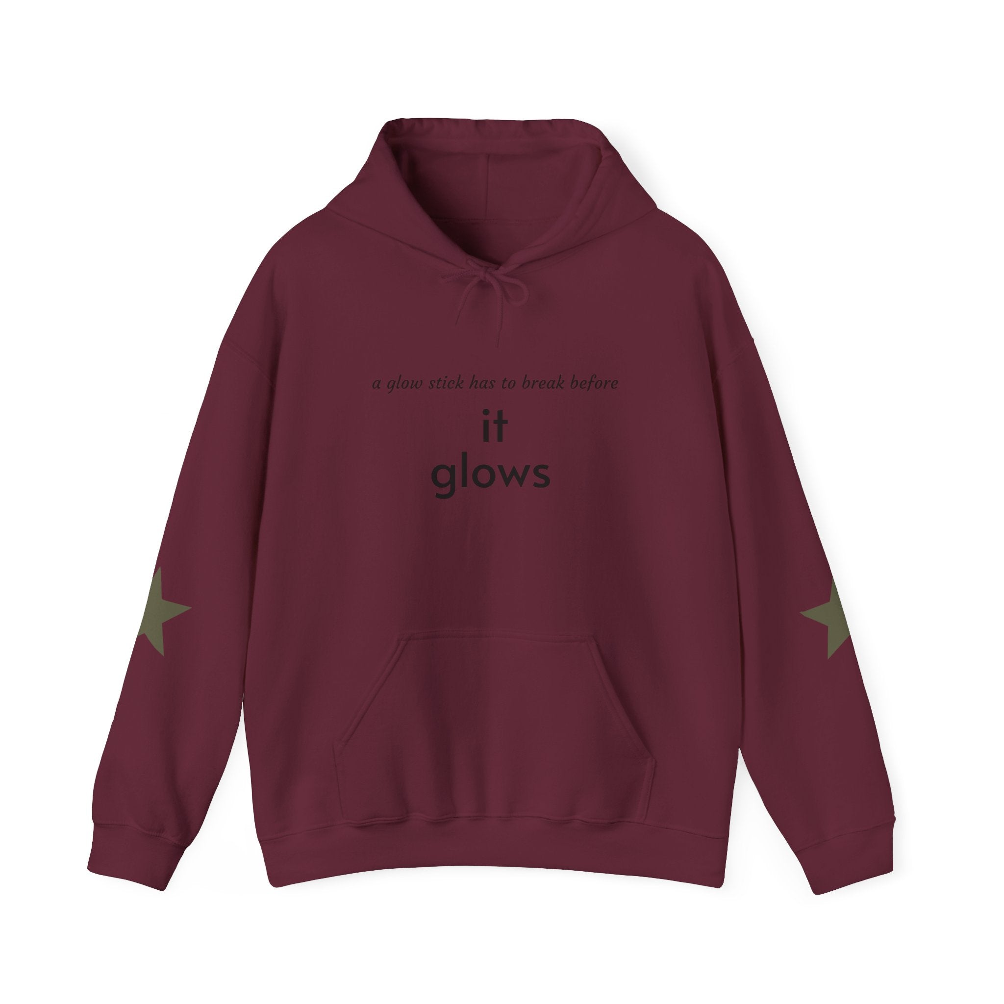 Faith Over Fear Hoodie — "it glows" Minimal Inspirational Pullover