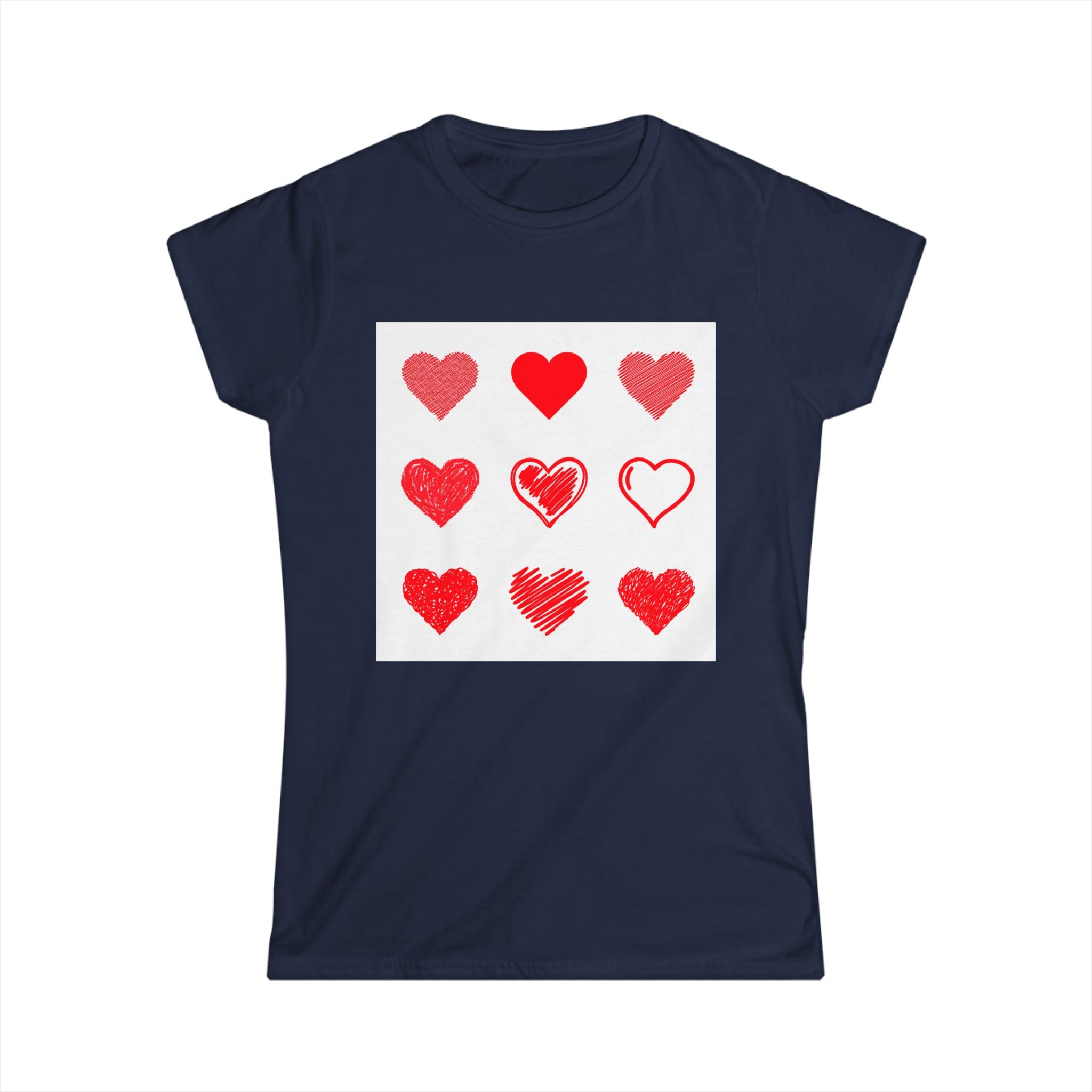 Women's Softstyle Tee — Minimal White Crewneck T-Shirt