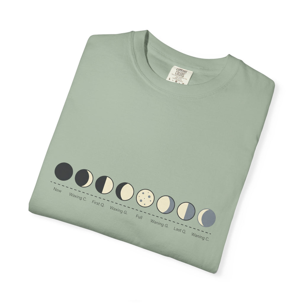 Moon Phase T-Shirt — Lunar Cycle Graphic Tee
