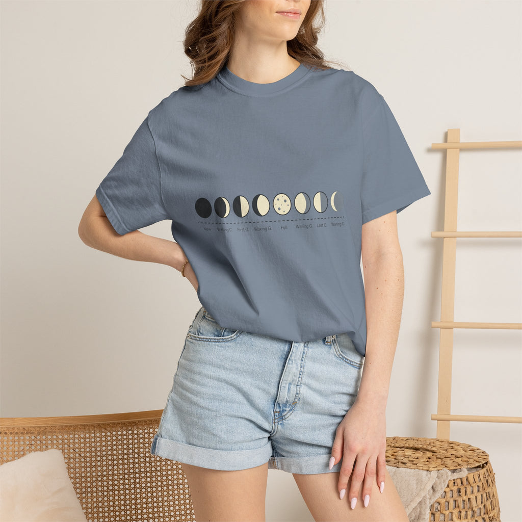 Moon Phase T-Shirt — Lunar Cycle Graphic Tee
