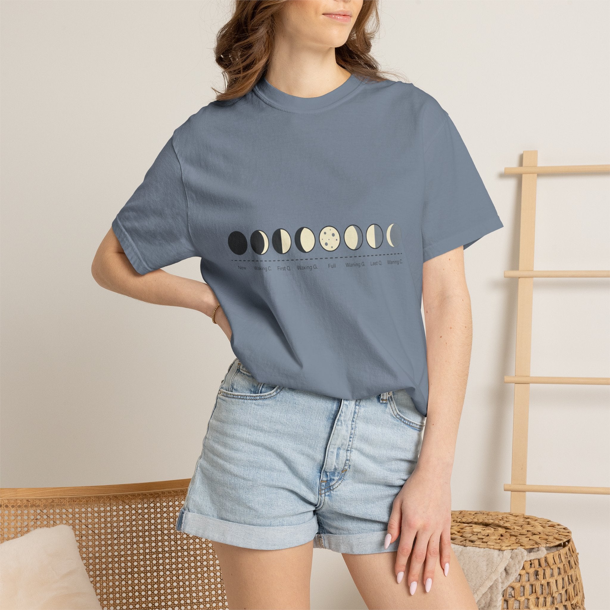 Moon Phase T-Shirt — Lunar Cycle Graphic Tee