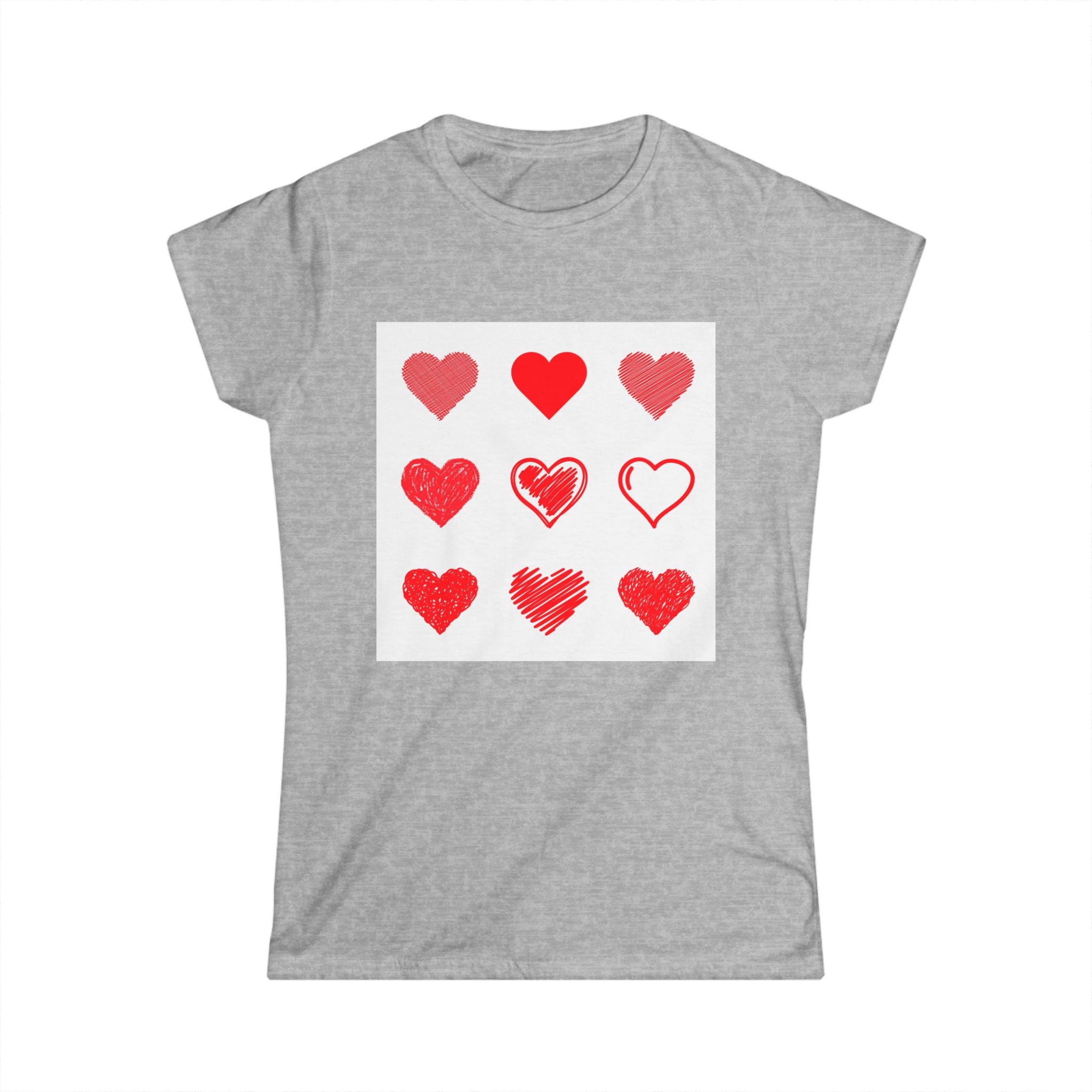Women's Softstyle Tee — Minimal White Crewneck T-Shirt