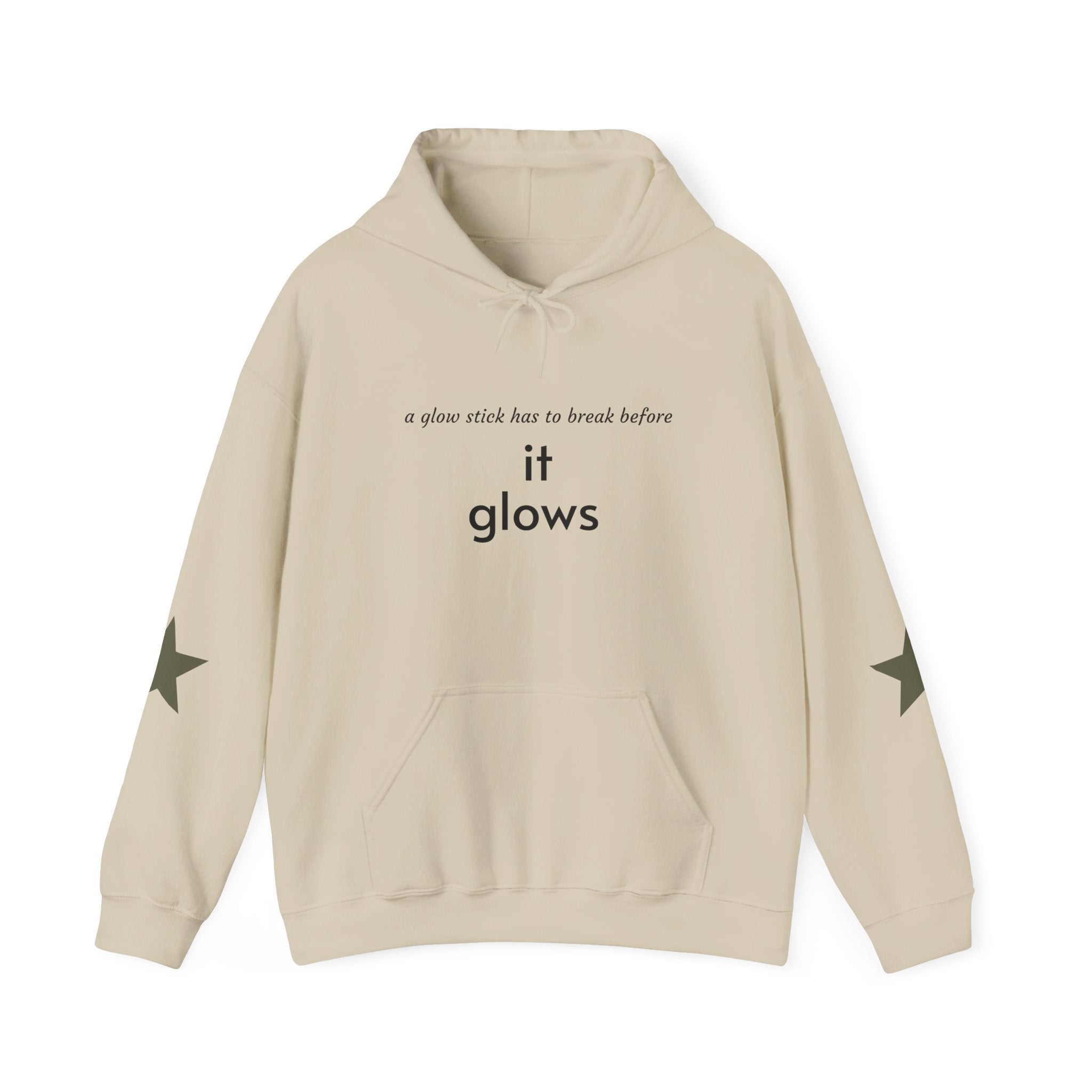 Faith Over Fear Hoodie — "it glows" Minimal Inspirational Pullover