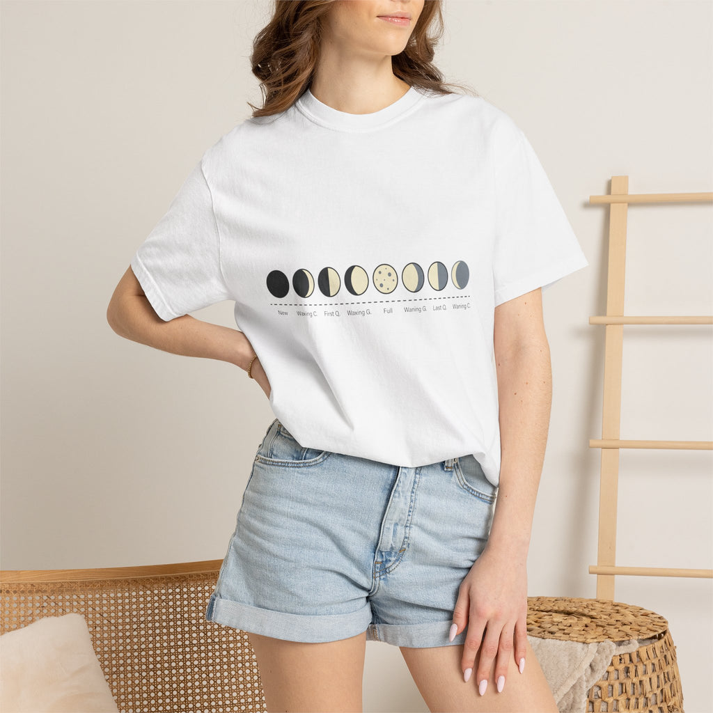 Moon Phase T-Shirt — Lunar Cycle Graphic Tee