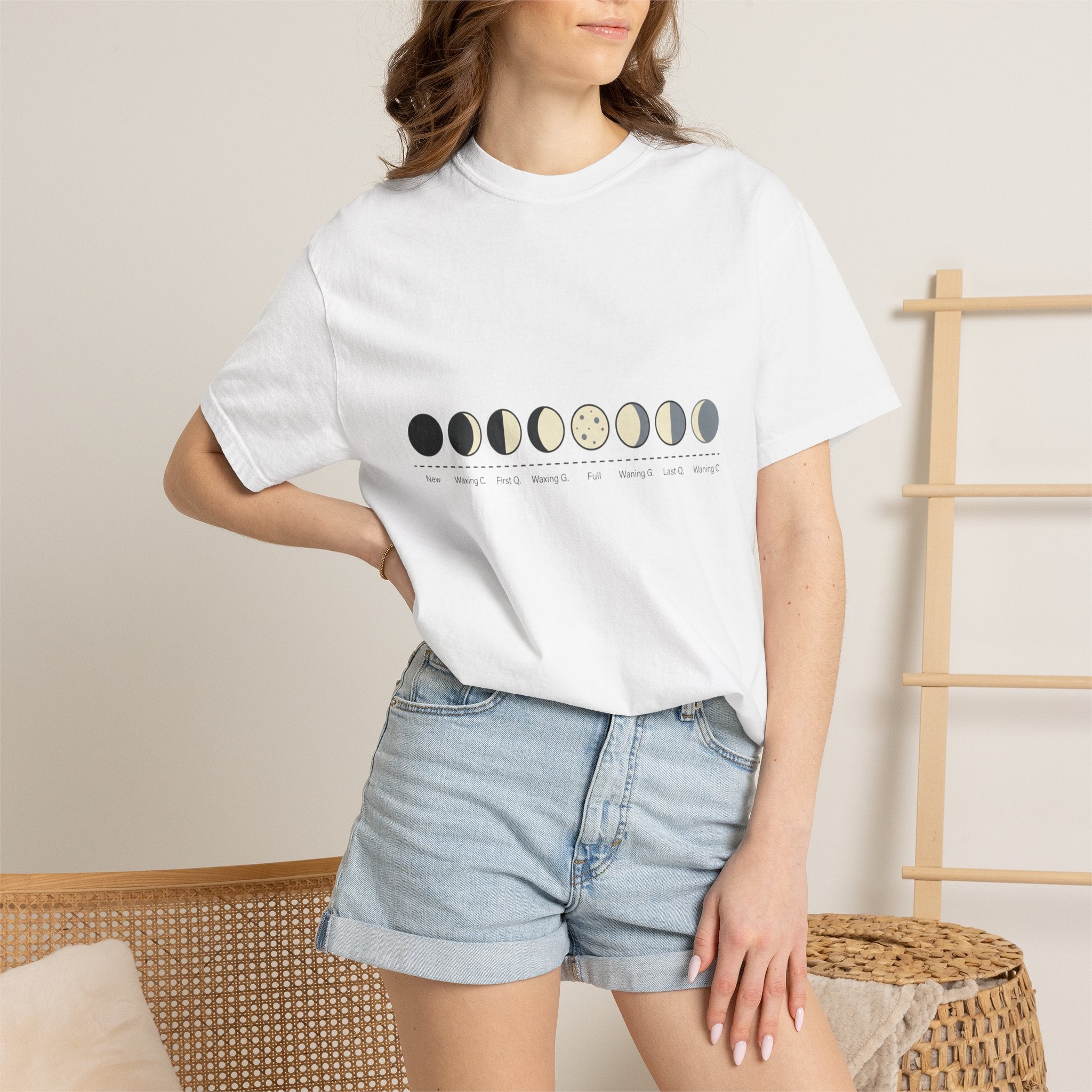 Moon Phase T-Shirt — Lunar Cycle Graphic Tee
