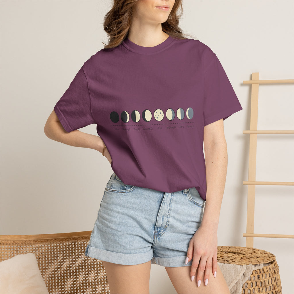 Moon Phase T-Shirt — Lunar Cycle Graphic Tee