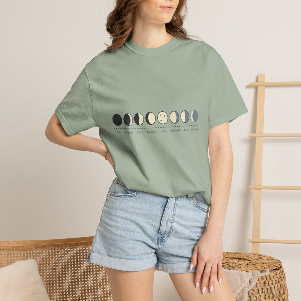 Moon Phase T-Shirt — Lunar Cycle Graphic Tee