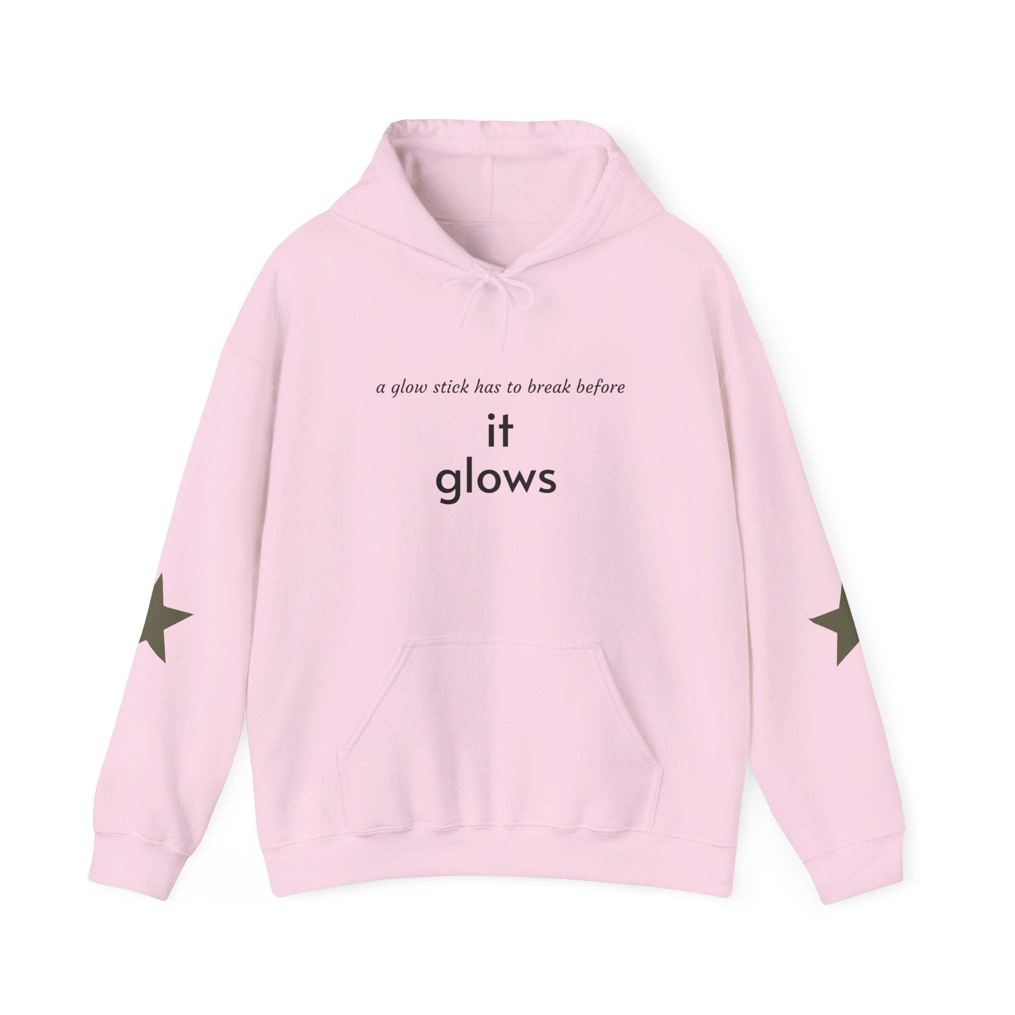 Faith Over Fear Hoodie — "it glows" Minimal Inspirational Pullover