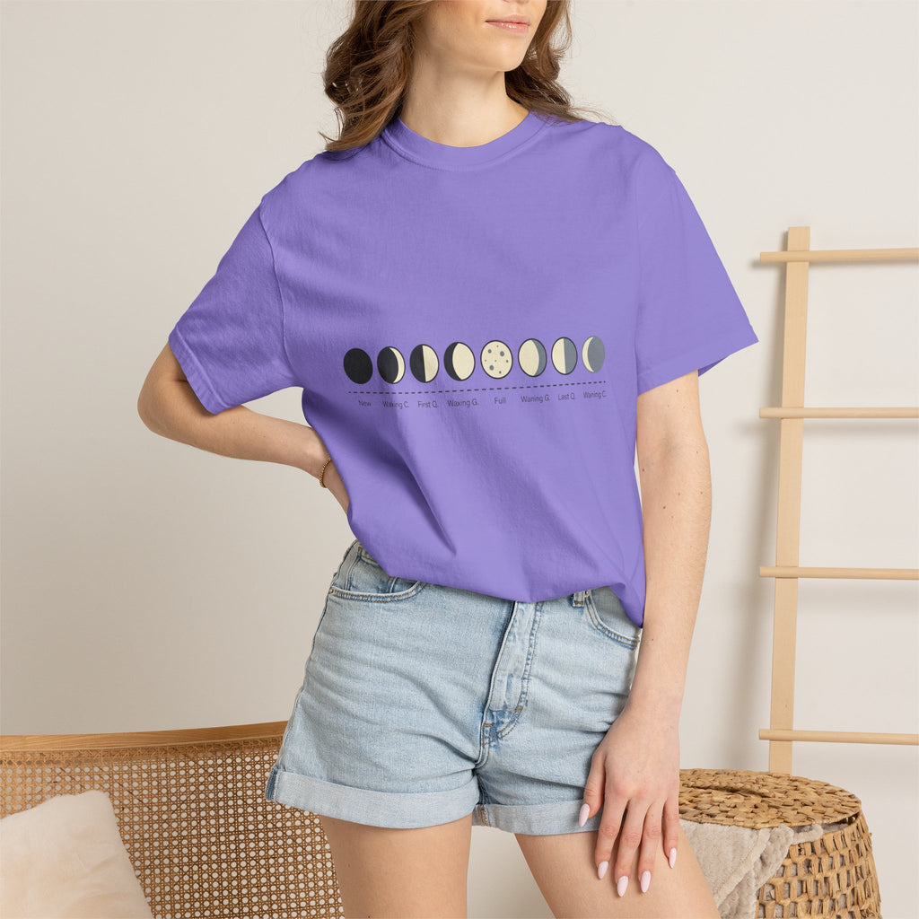 Moon Phase T-Shirt — Lunar Cycle Graphic Tee