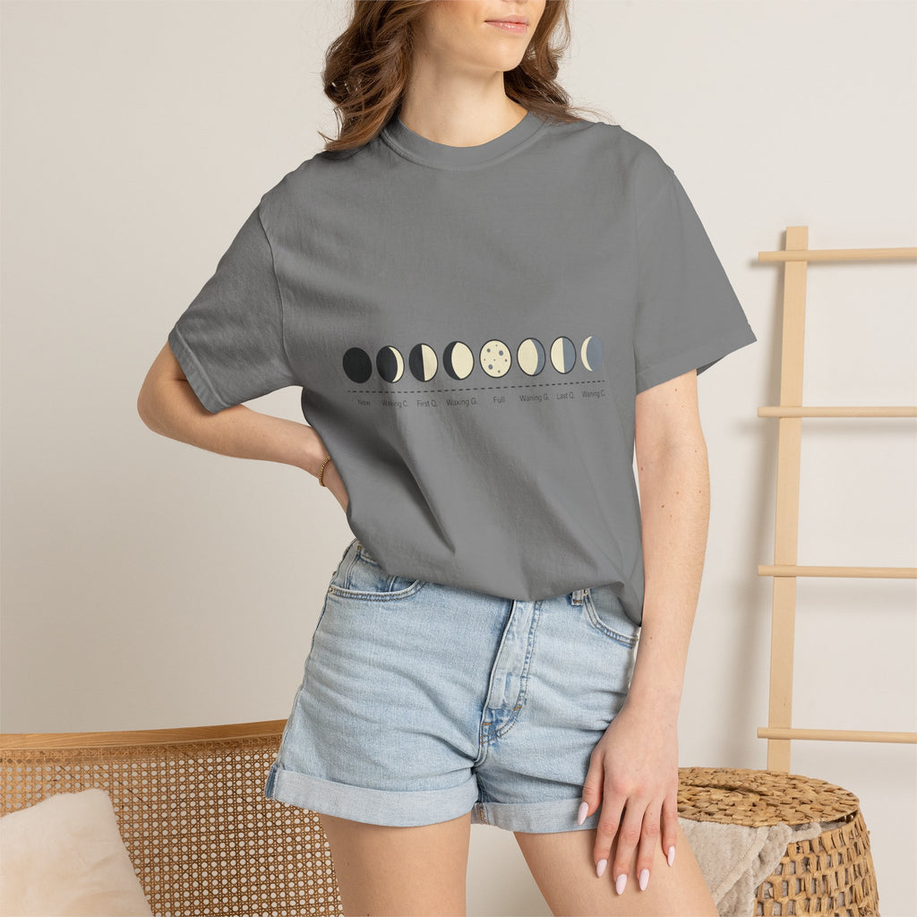 Moon Phase T-Shirt — Lunar Cycle Graphic Tee
