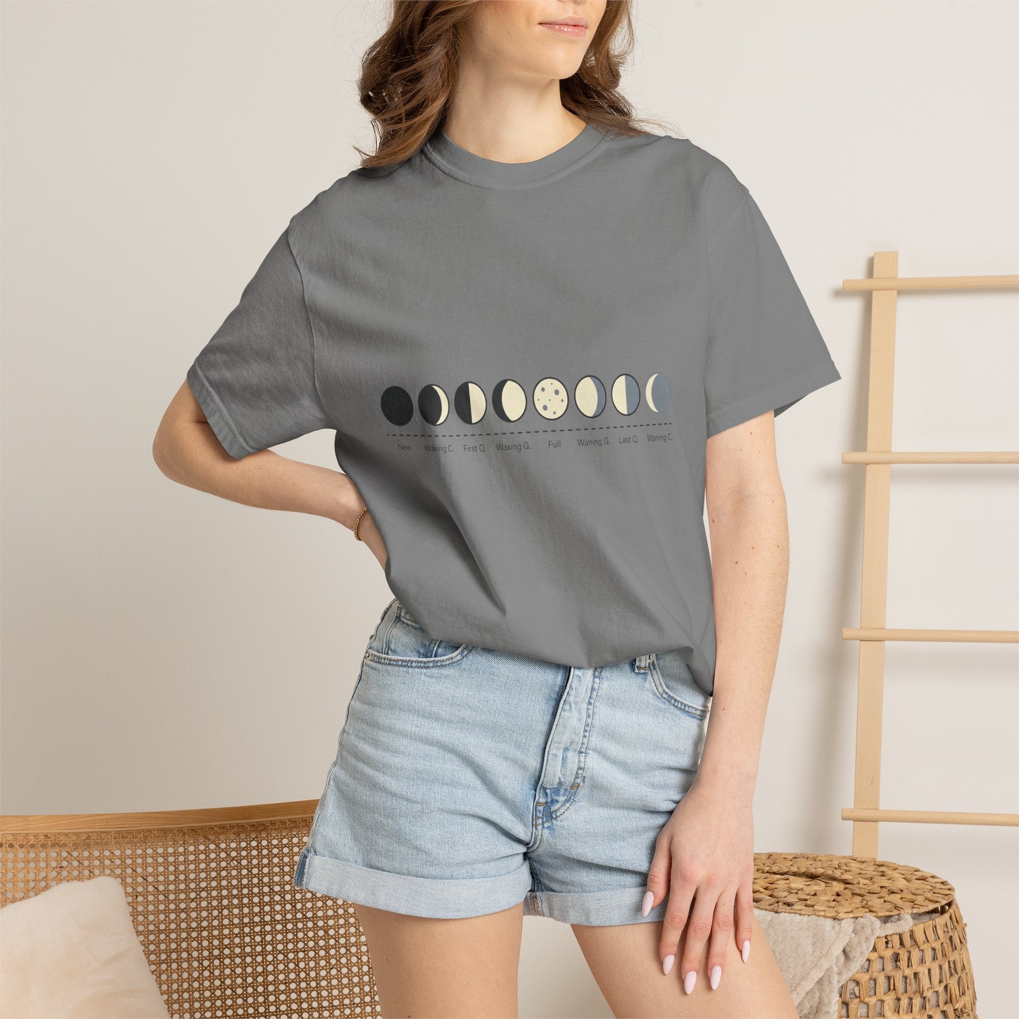 Moon Phase T-Shirt — Lunar Cycle Graphic Tee