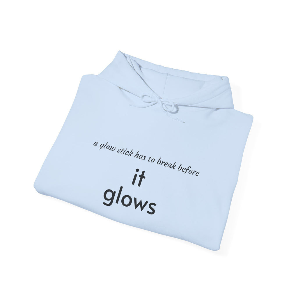 Faith Over Fear Hoodie — "it glows" Minimal Inspirational Pullover