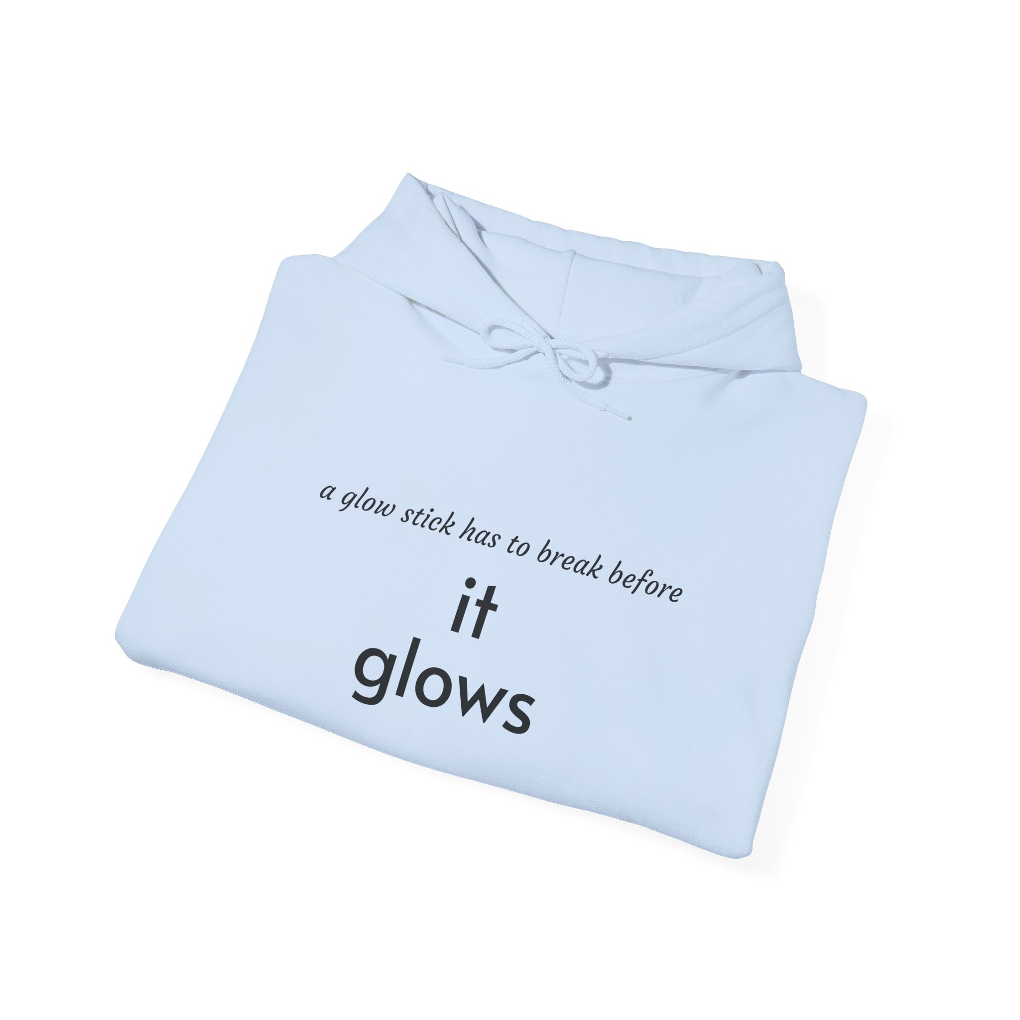 Faith Over Fear Hoodie — "it glows" Minimal Inspirational Pullover