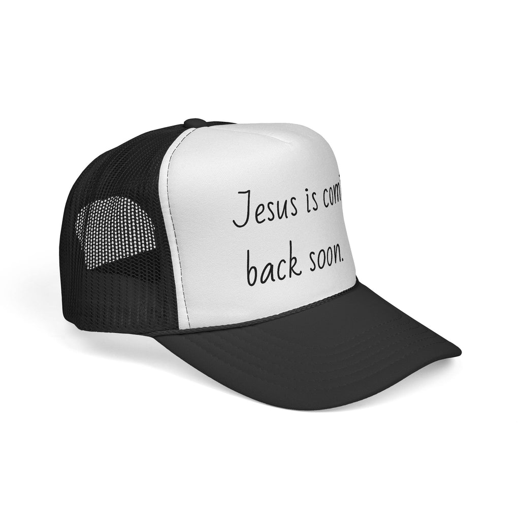 Jesus Is Coming Back Soon Trucker Cap — Christian Faith Mesh Hat