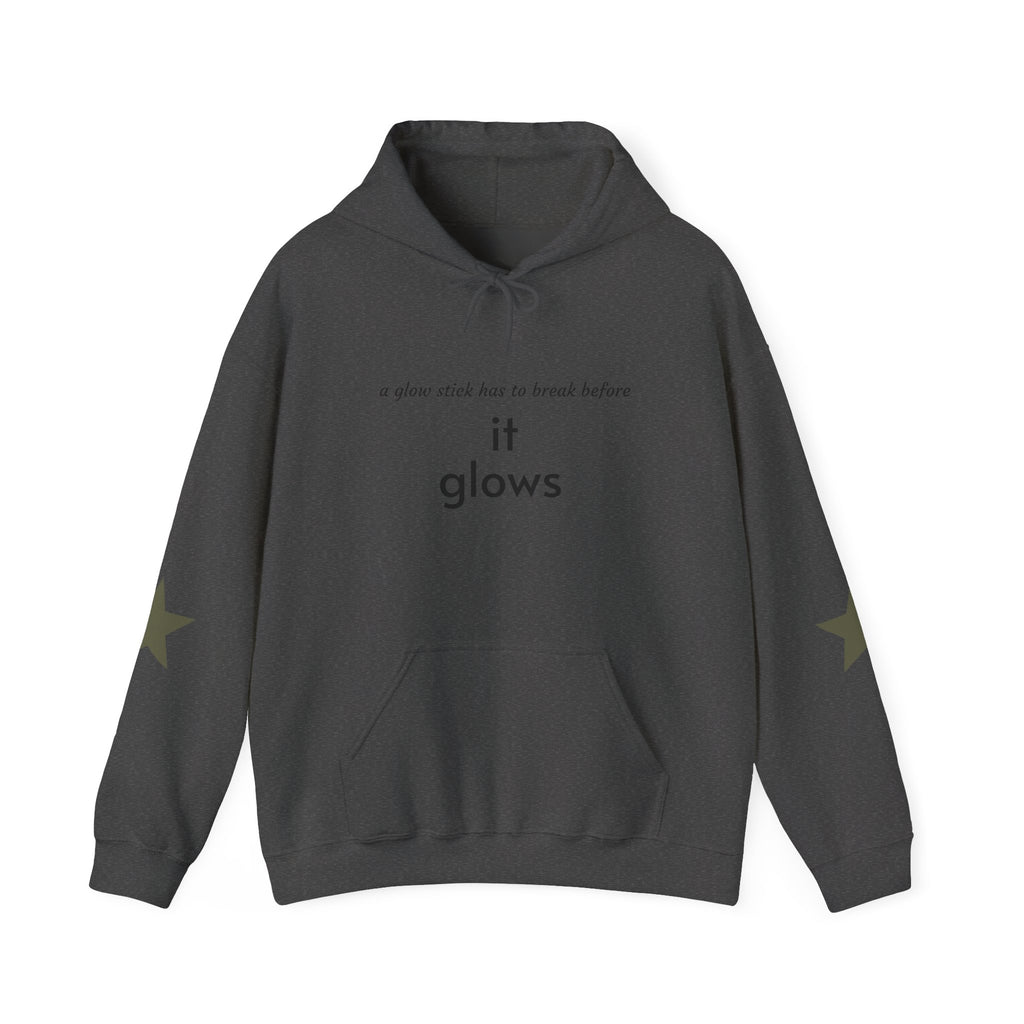 Faith Over Fear Hoodie — "it glows" Minimal Inspirational Pullover