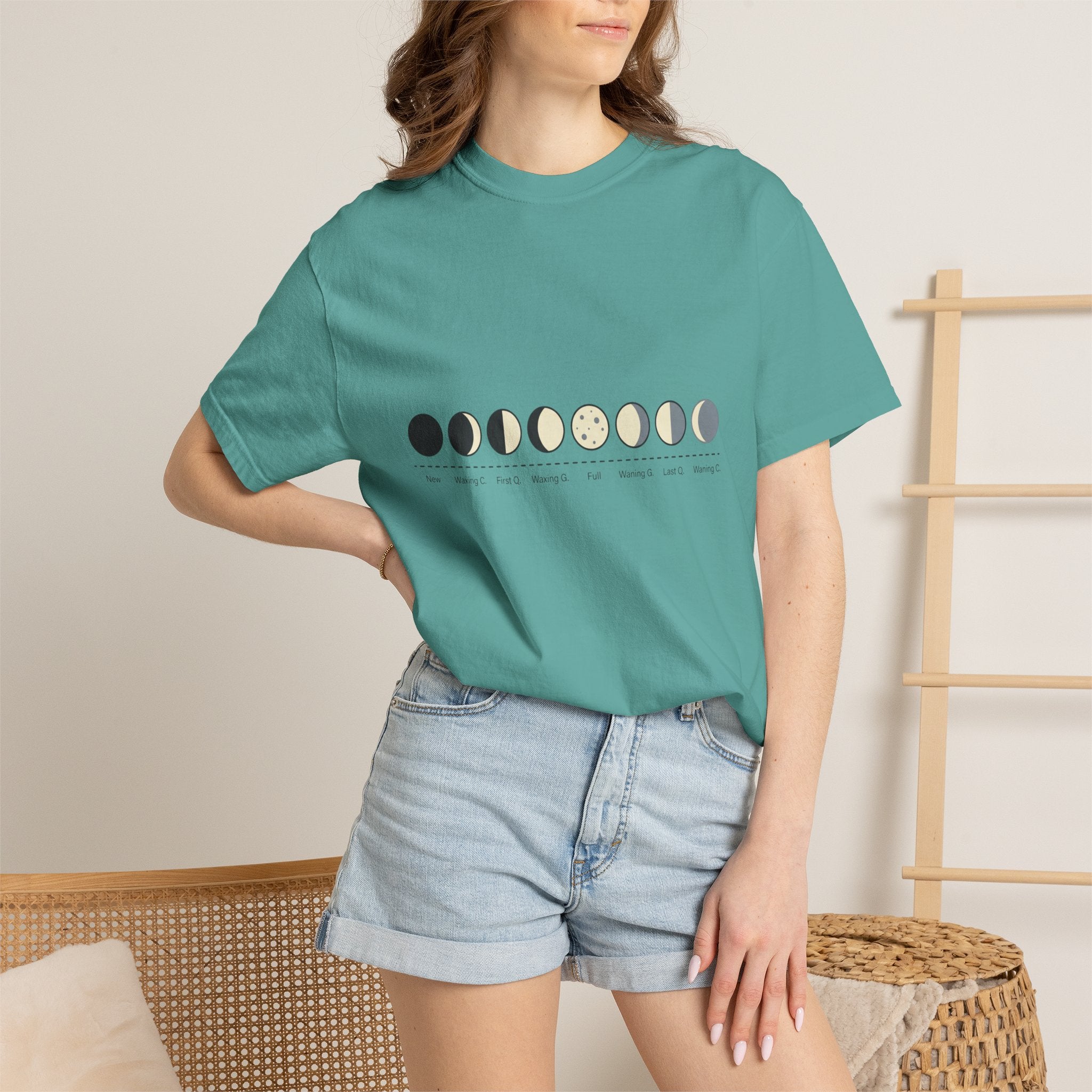 Moon Phase T-Shirt — Lunar Cycle Graphic Tee