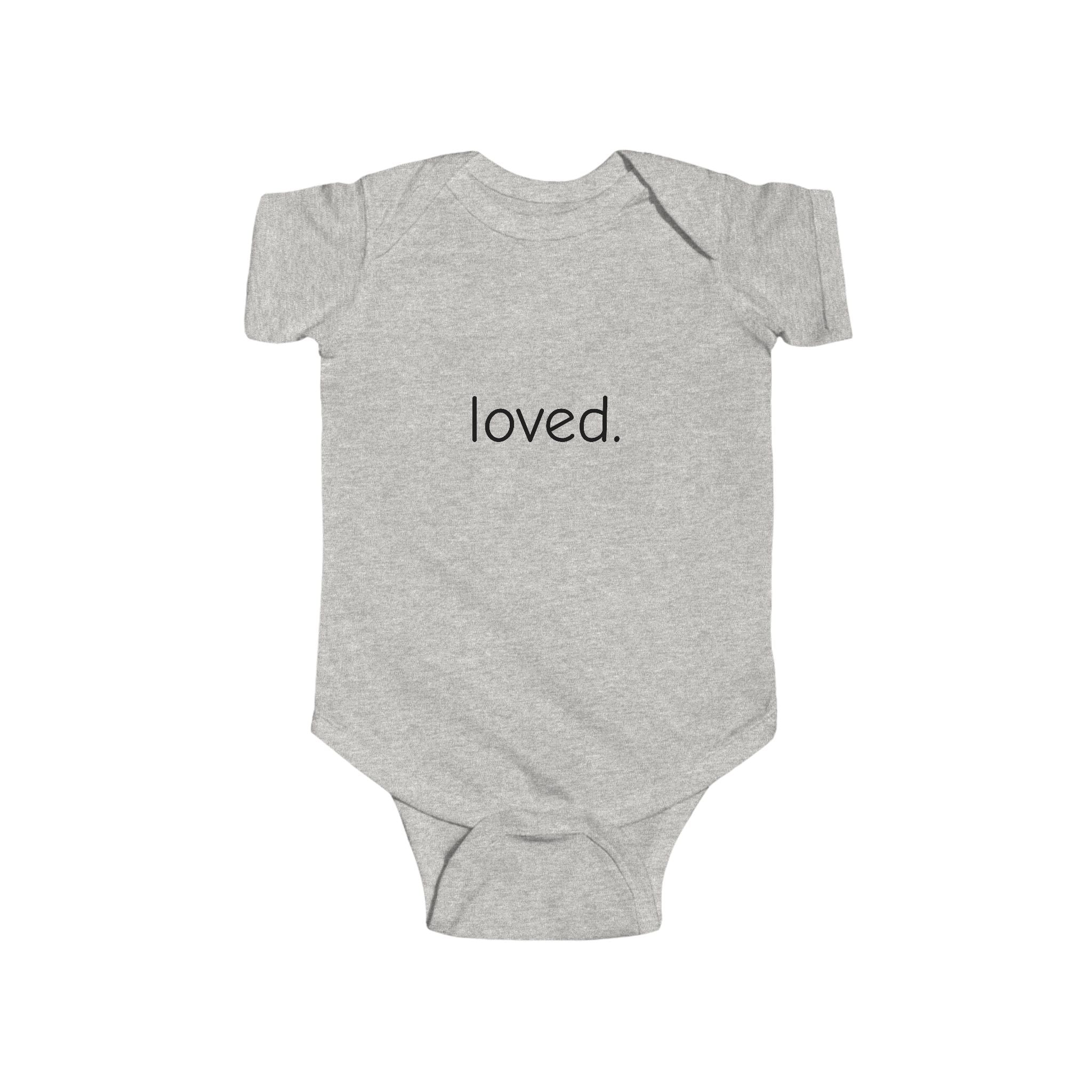 Loved. Baby Bodysuit — Minimal Infant Onesie, Newborn Gift