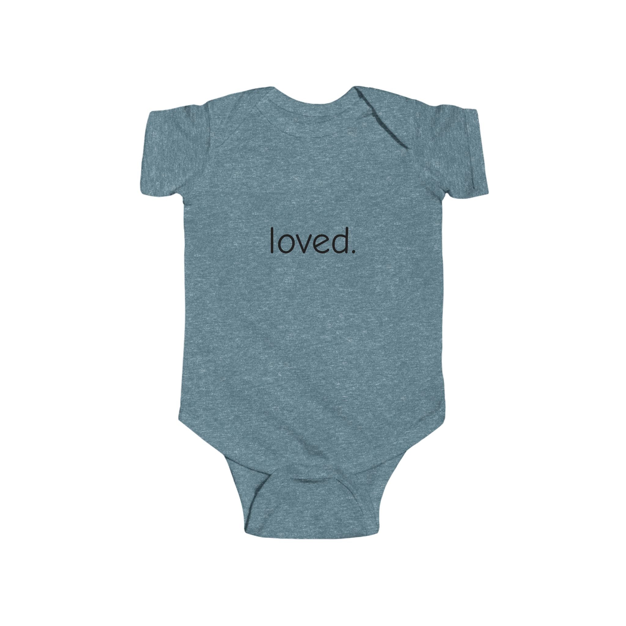 Loved. Baby Bodysuit — Minimal Infant Onesie, Newborn Gift