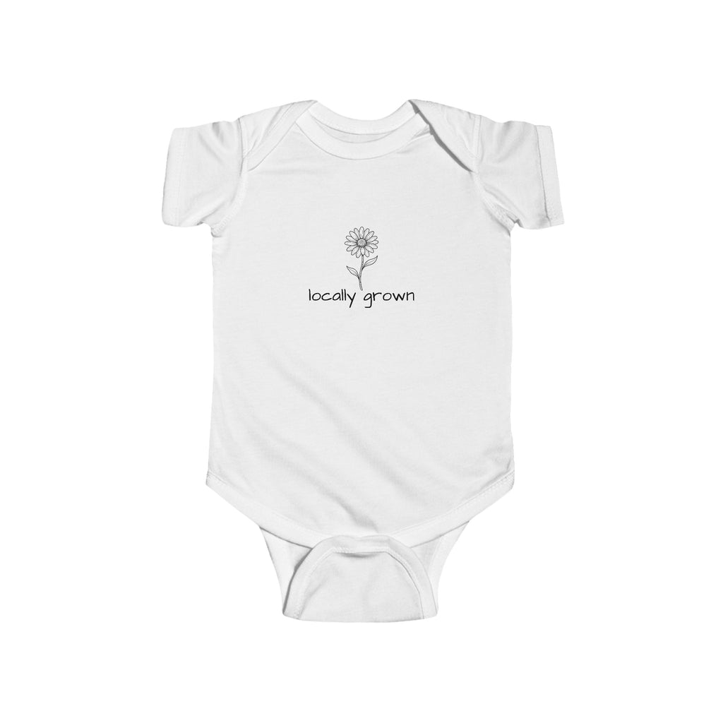 Infant Bodysuit - "Locally Grown" Floral Baby Onesie