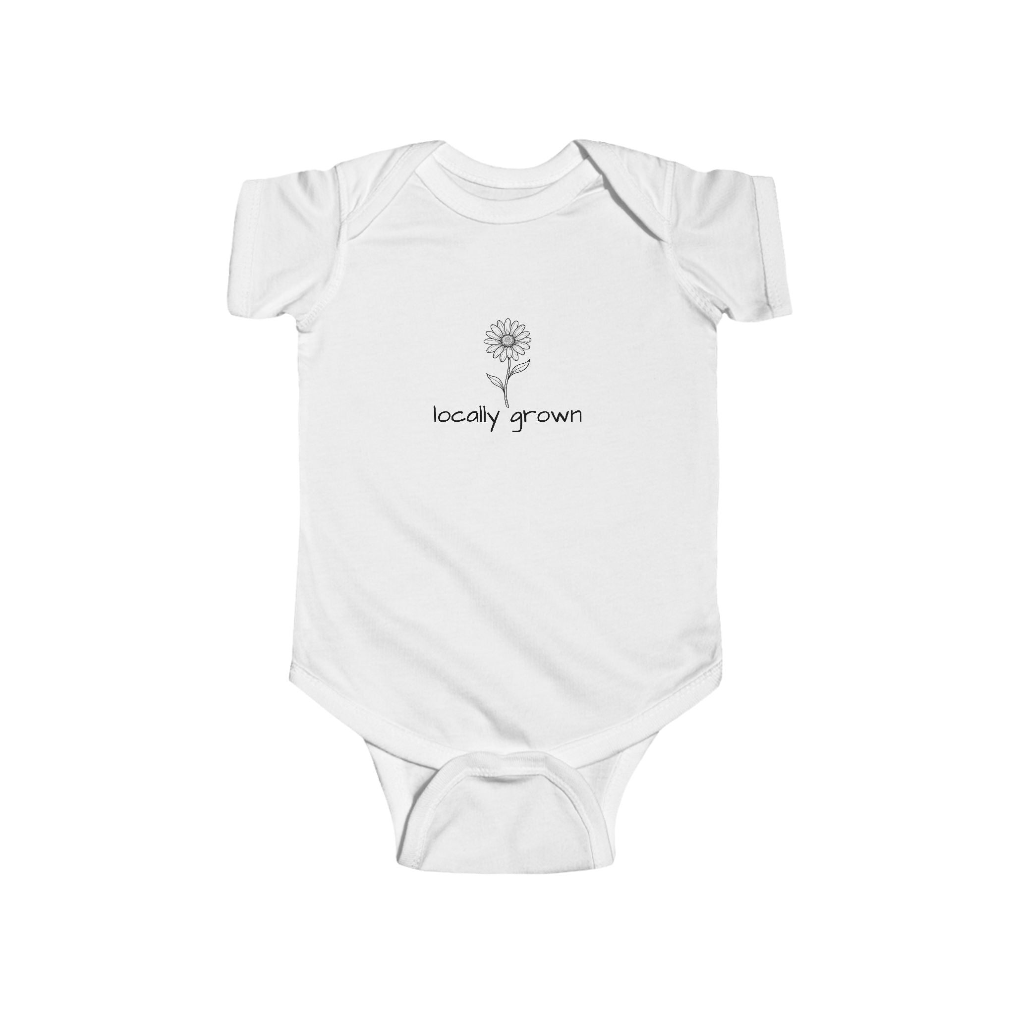 Infant Bodysuit - "Locally Grown" Floral Baby Onesie