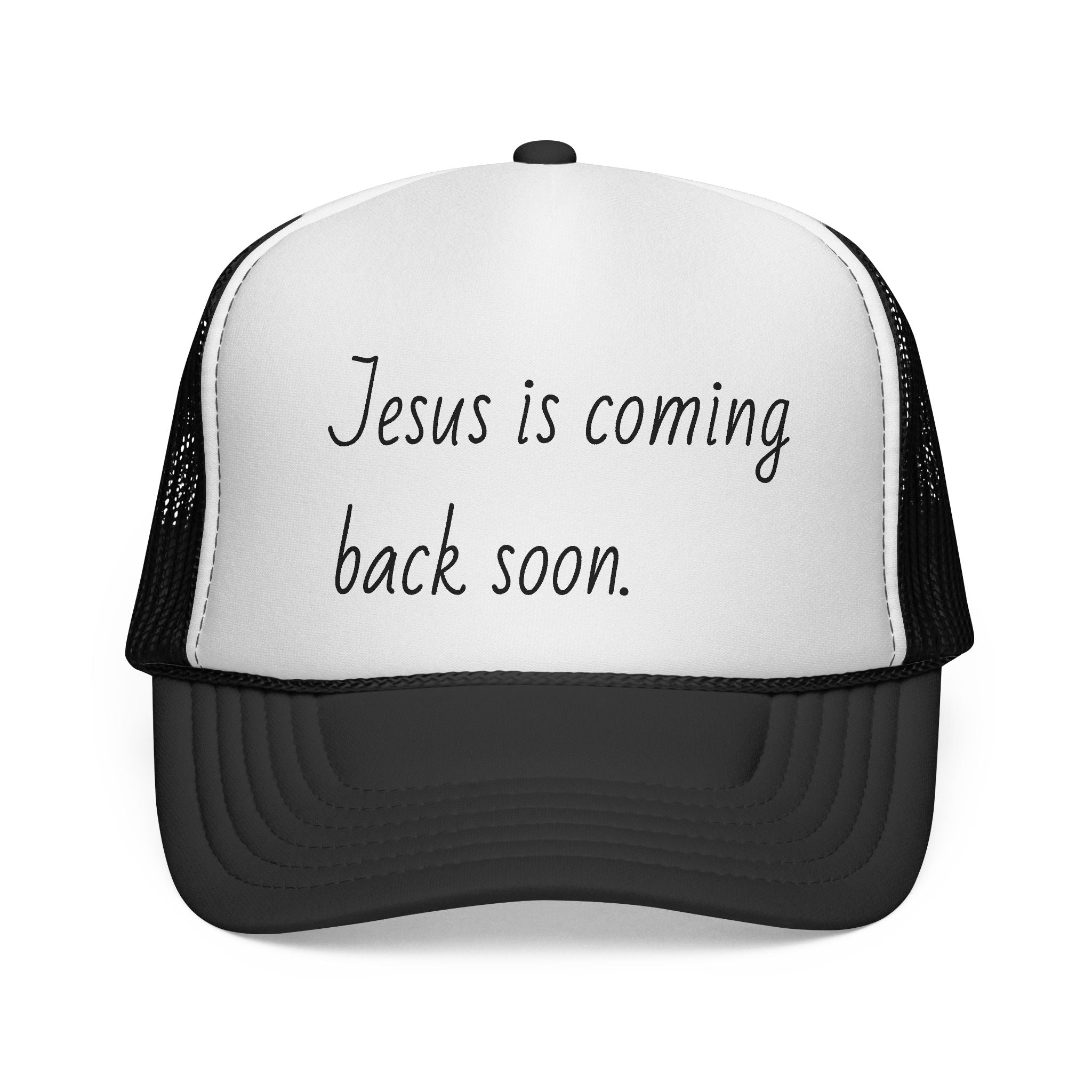 Jesus Is Coming Back Soon Trucker Cap — Christian Faith Mesh Hat