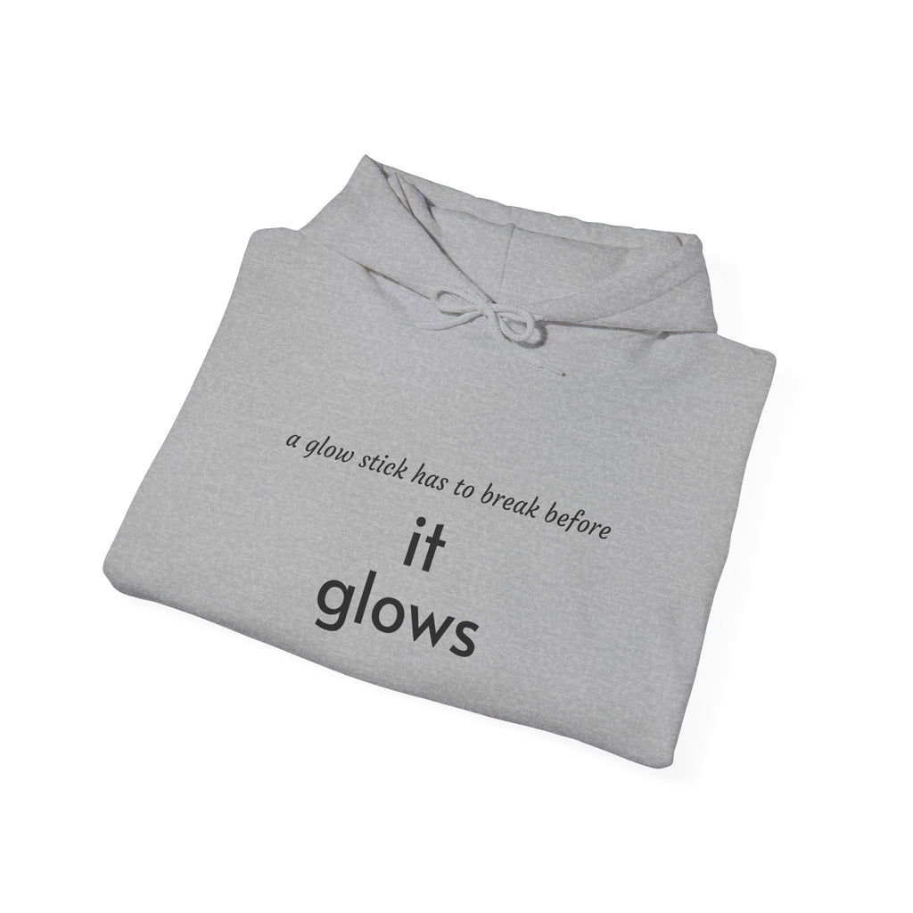 Faith Over Fear Hoodie — "it glows" Minimal Inspirational Pullover