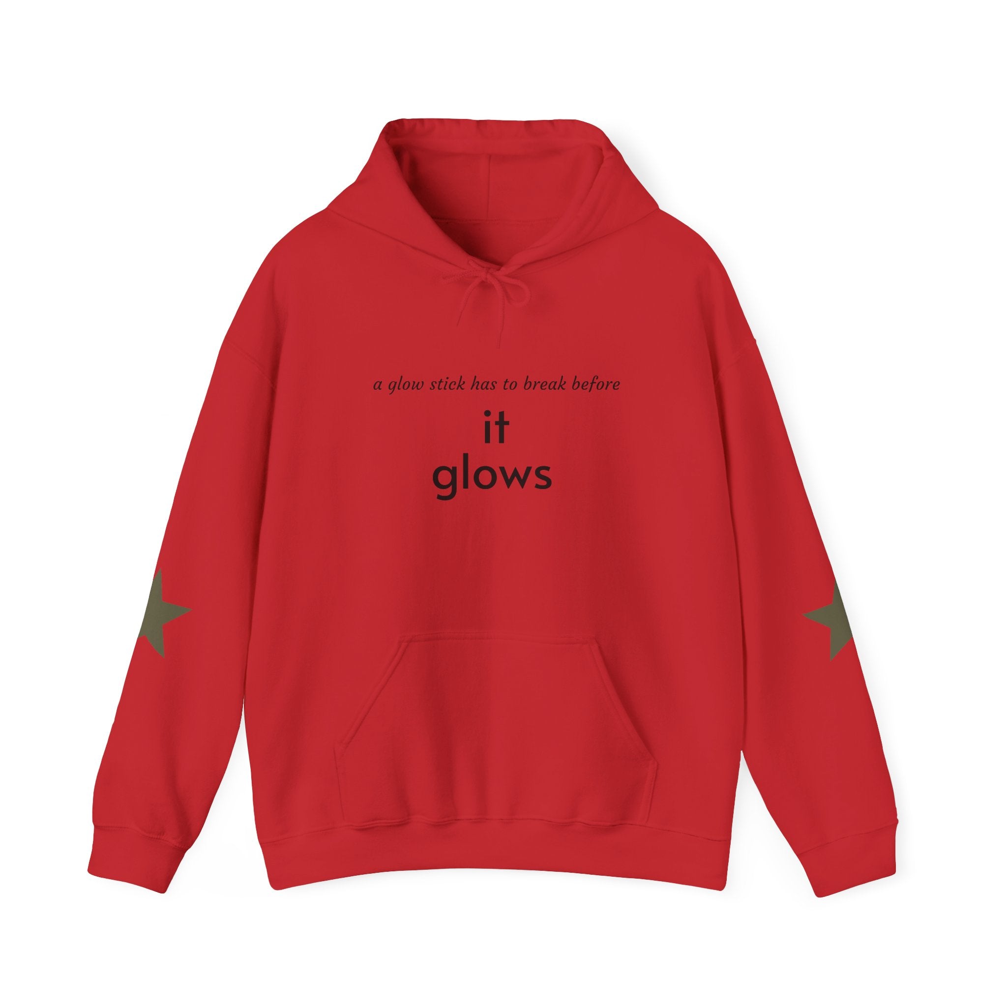 Faith Over Fear Hoodie — "it glows" Minimal Inspirational Pullover