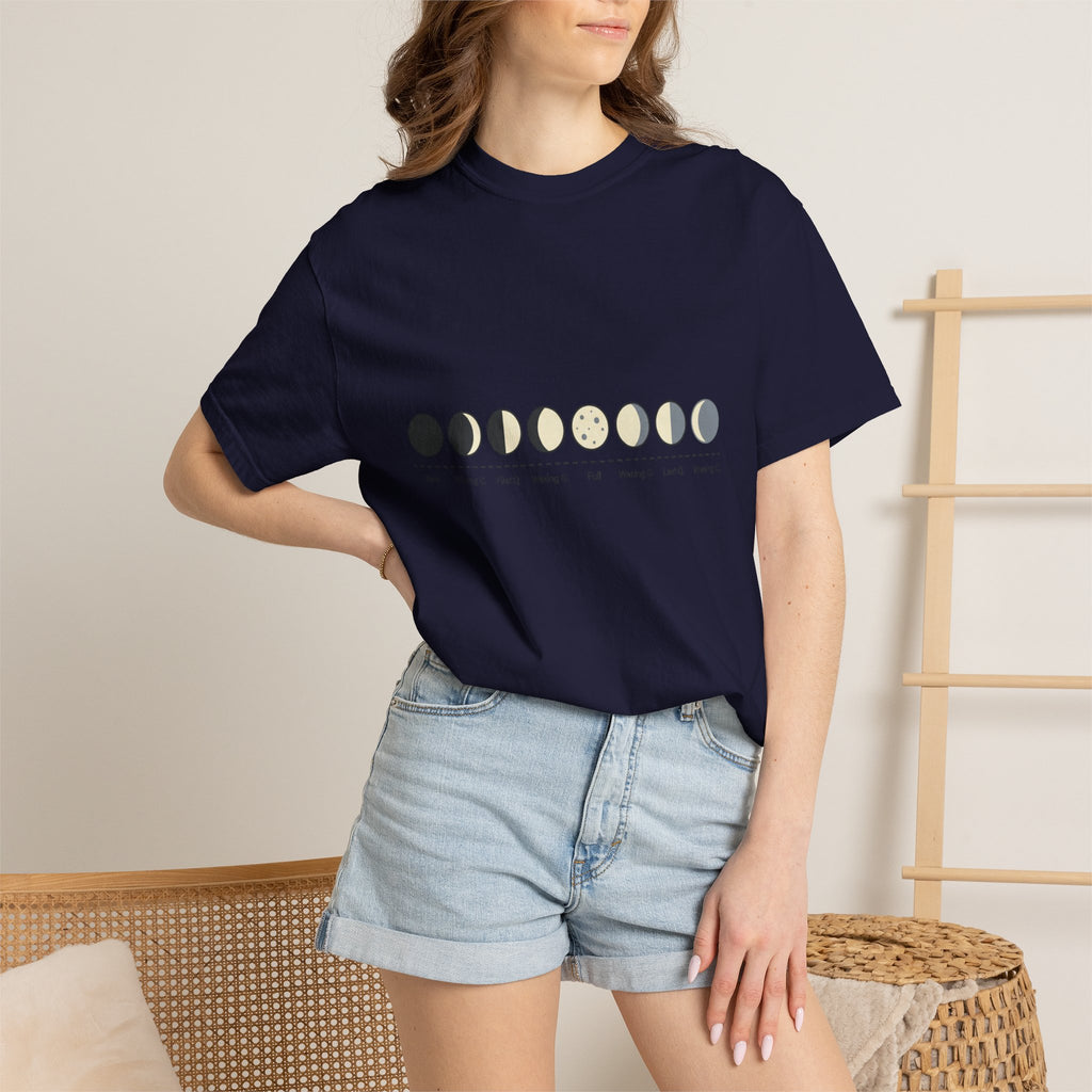 Moon Phase T-Shirt — Lunar Cycle Graphic Tee