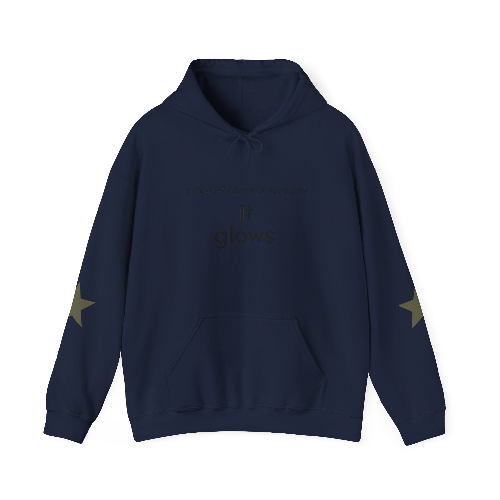 Faith Over Fear Hoodie — "it glows" Minimal Inspirational Pullover