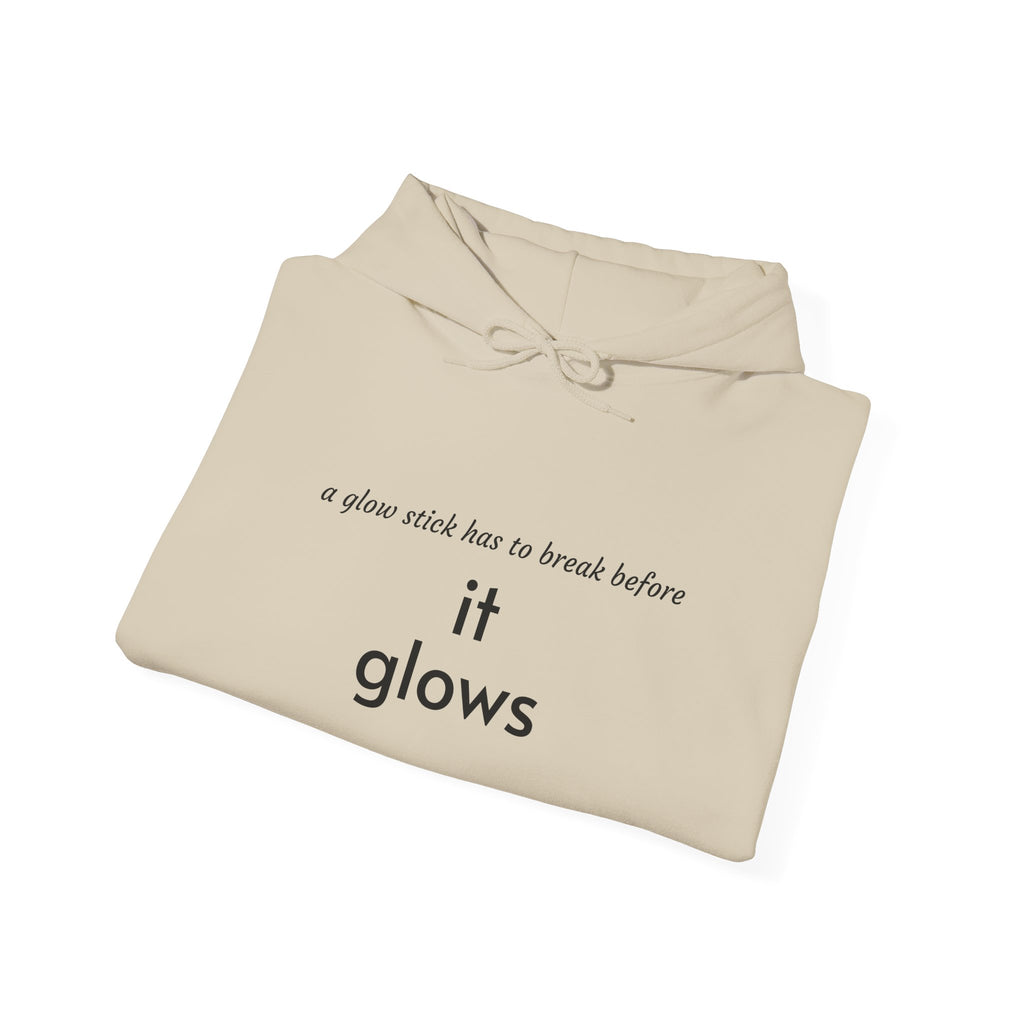 Faith Over Fear Hoodie — "it glows" Minimal Inspirational Pullover