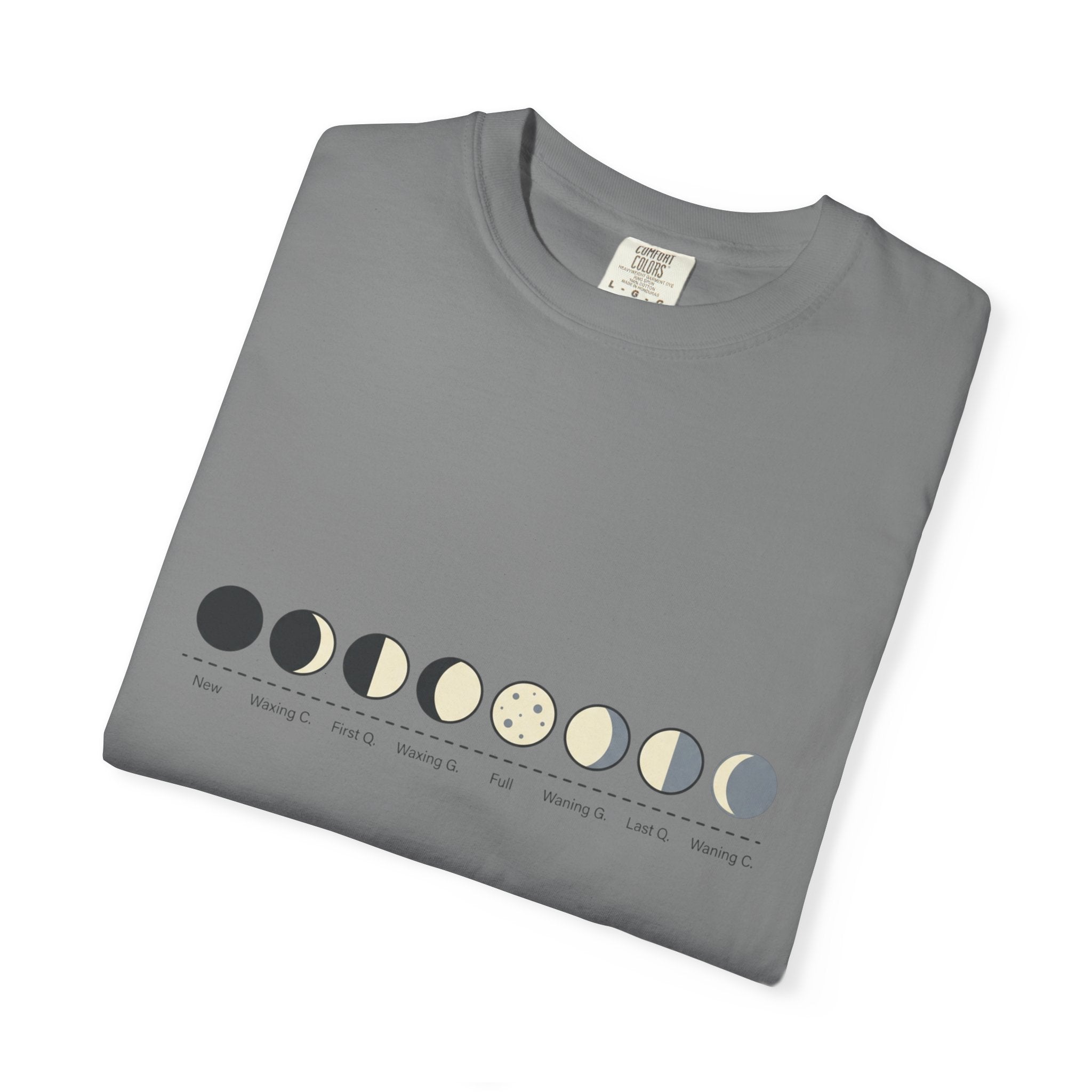 Moon Phase T-Shirt — Lunar Cycle Graphic Tee