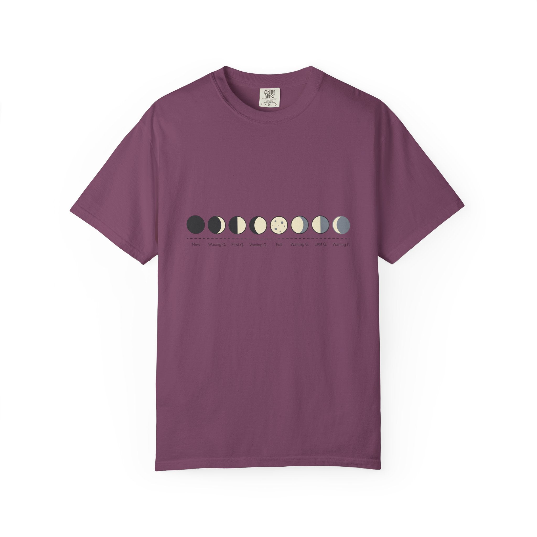 Moon Phase T-Shirt — Lunar Cycle Graphic Tee