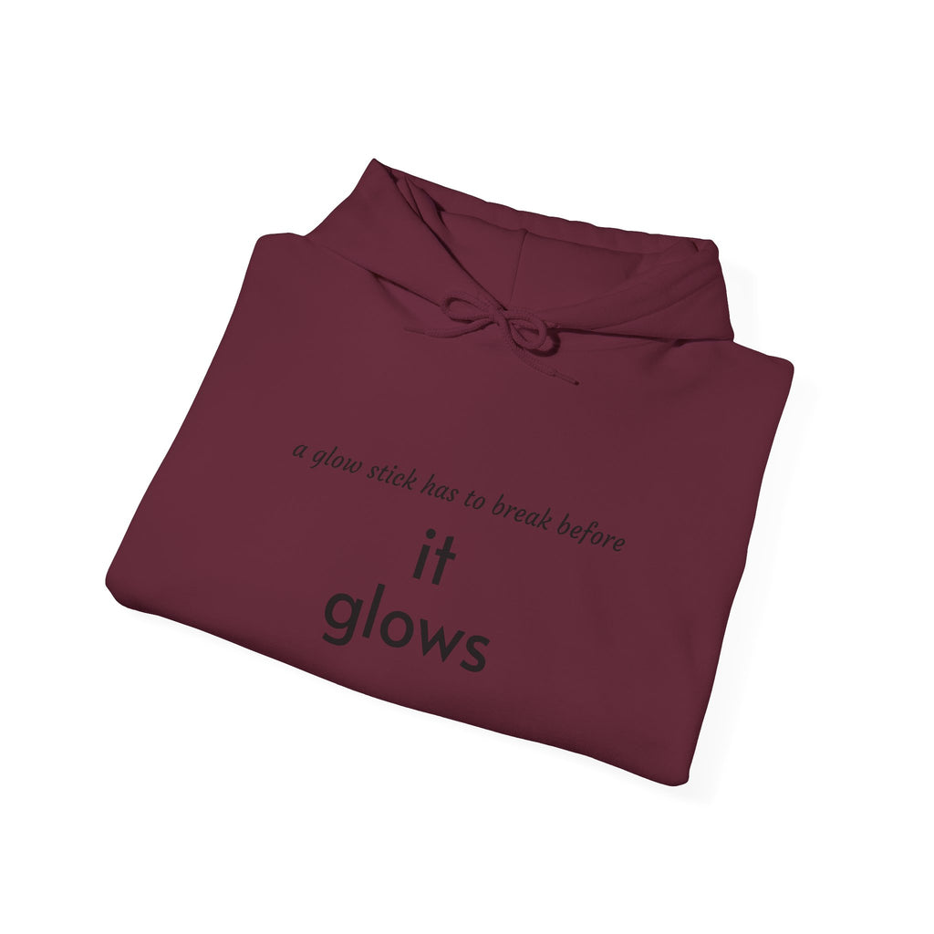 Faith Over Fear Hoodie — "it glows" Minimal Inspirational Pullover