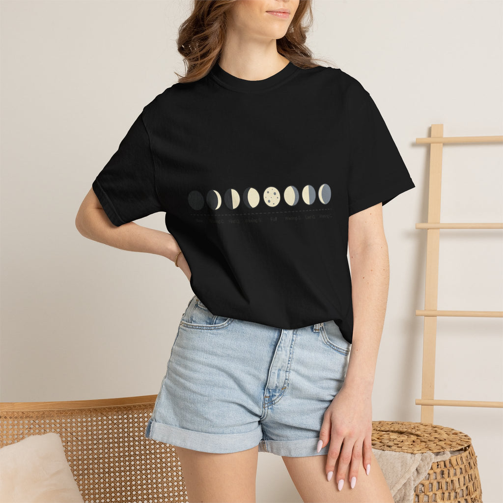 Moon Phase T-Shirt — Lunar Cycle Graphic Tee