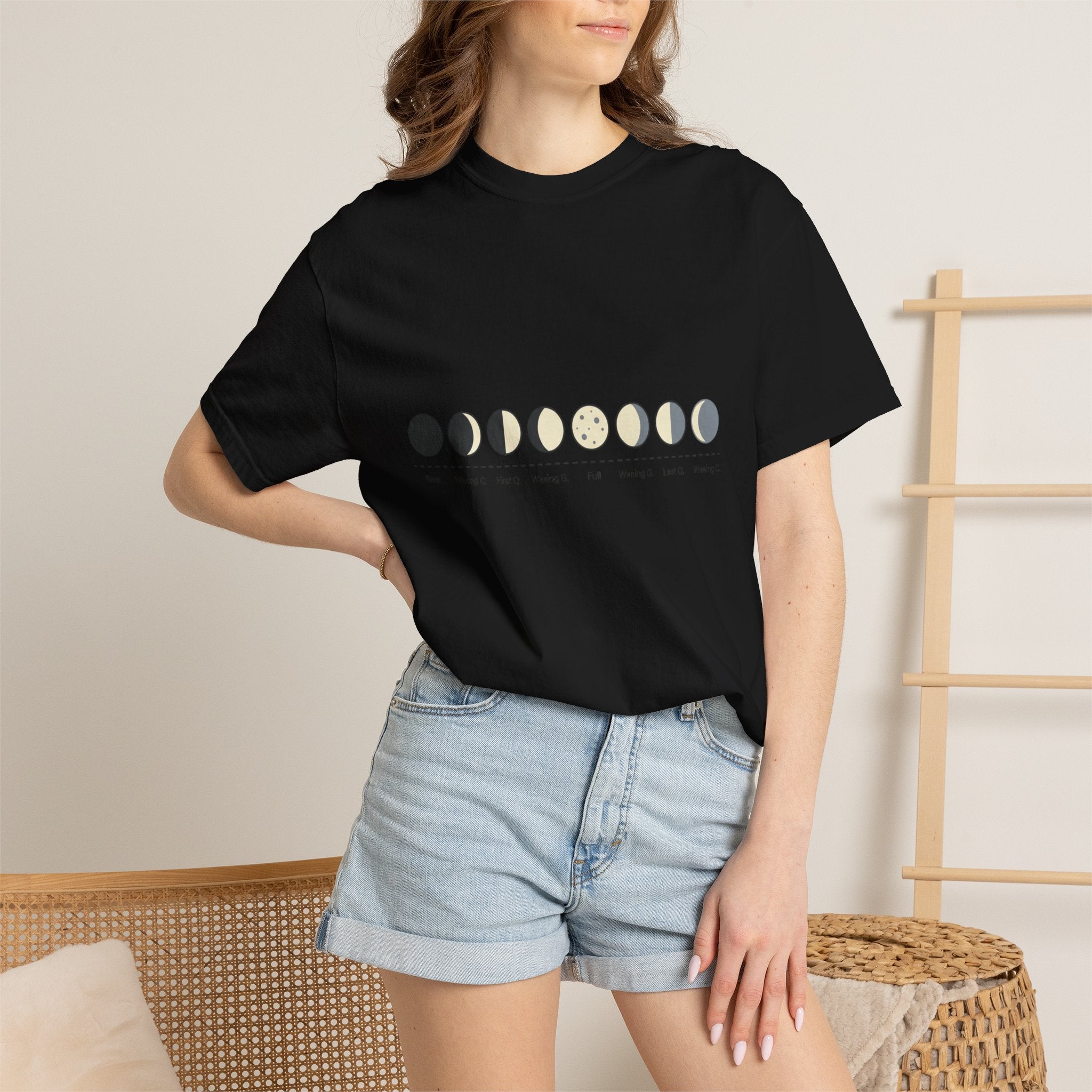 Moon Phase T-Shirt — Lunar Cycle Graphic Tee