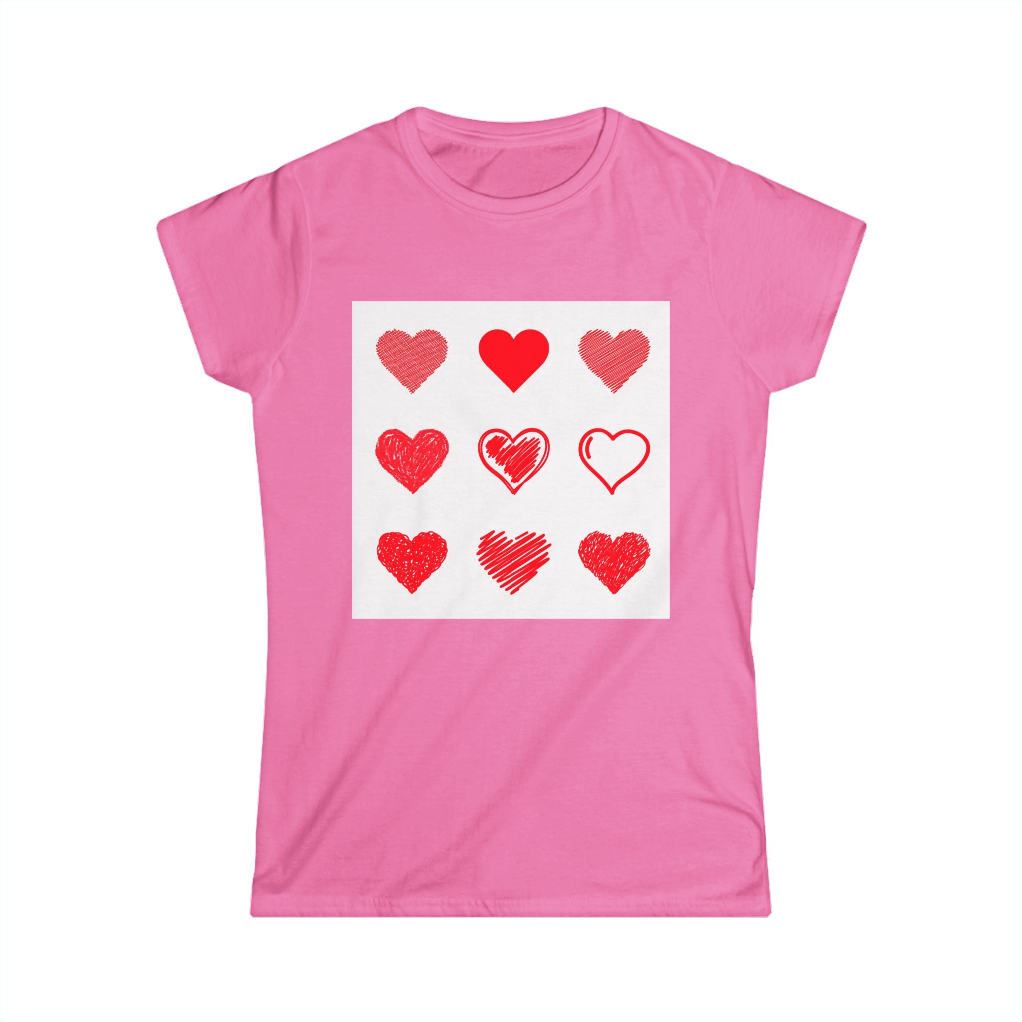 Women's Softstyle Tee — Minimal White Crewneck T-Shirt