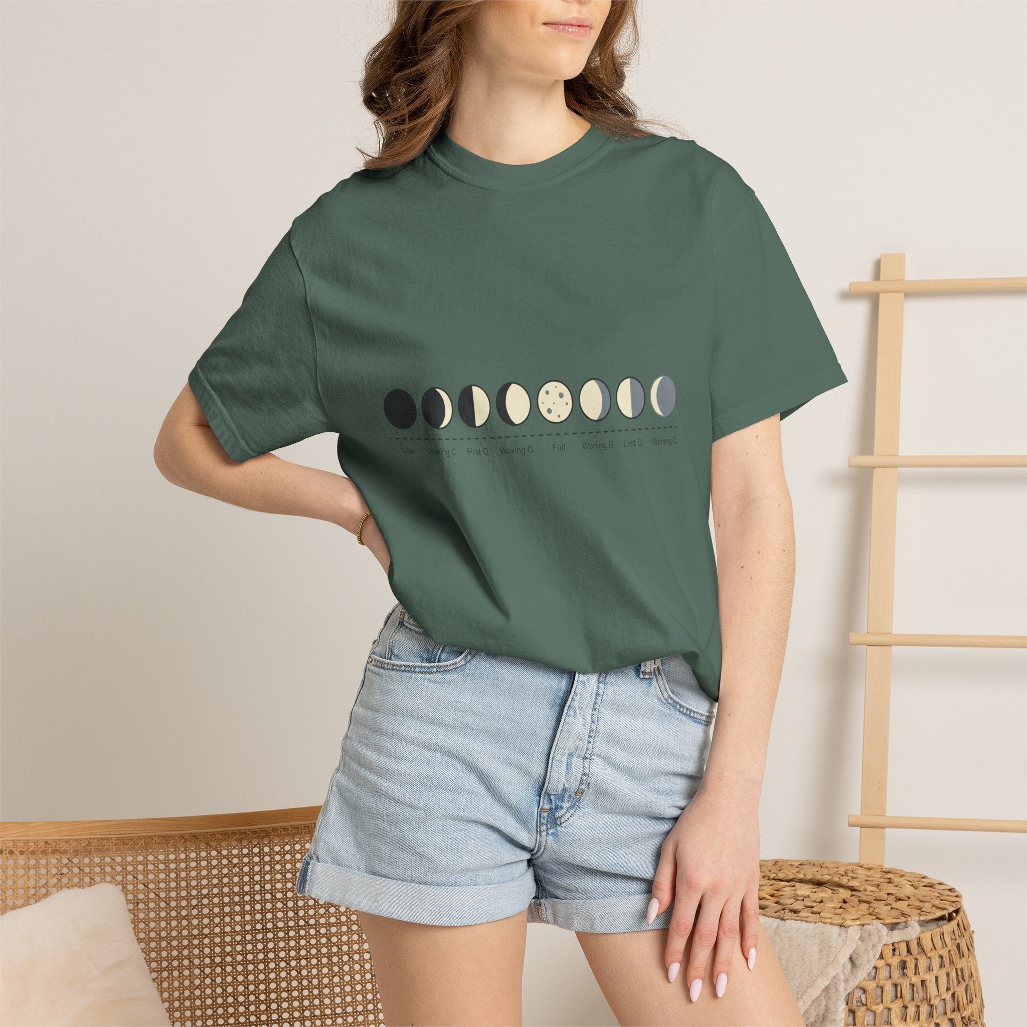 Moon Phase T-Shirt — Lunar Cycle Graphic Tee