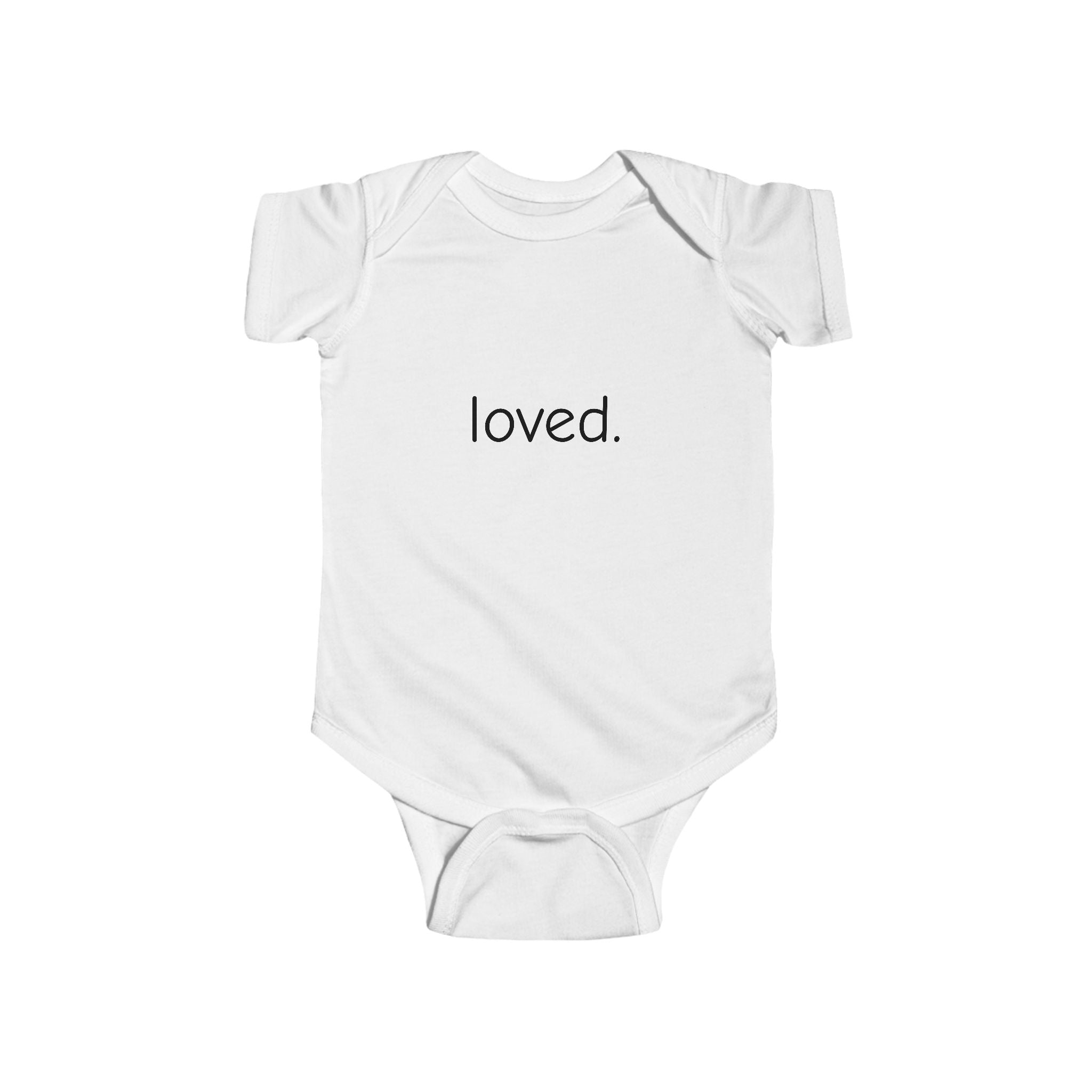Loved. Baby Bodysuit — Minimal Infant Onesie, Newborn Gift