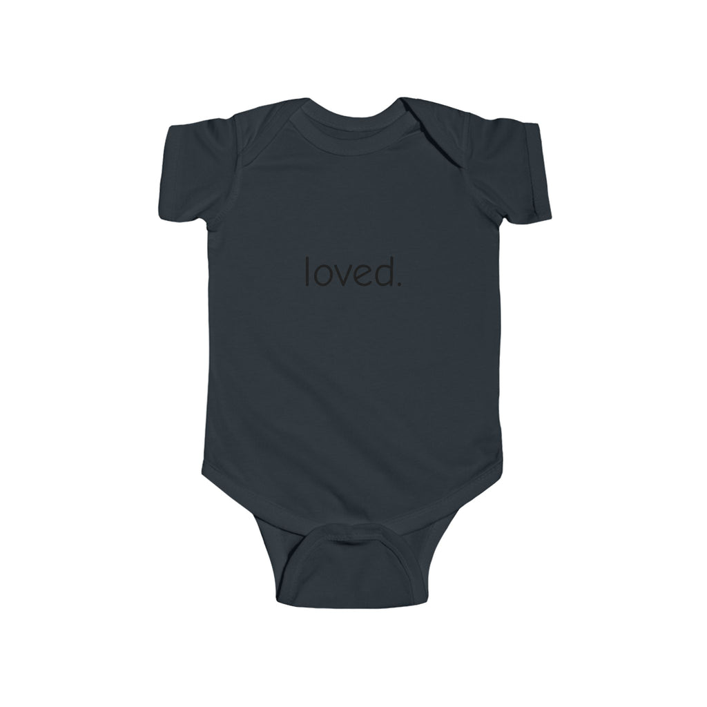 Loved. Baby Bodysuit — Minimal Infant Onesie, Newborn Gift