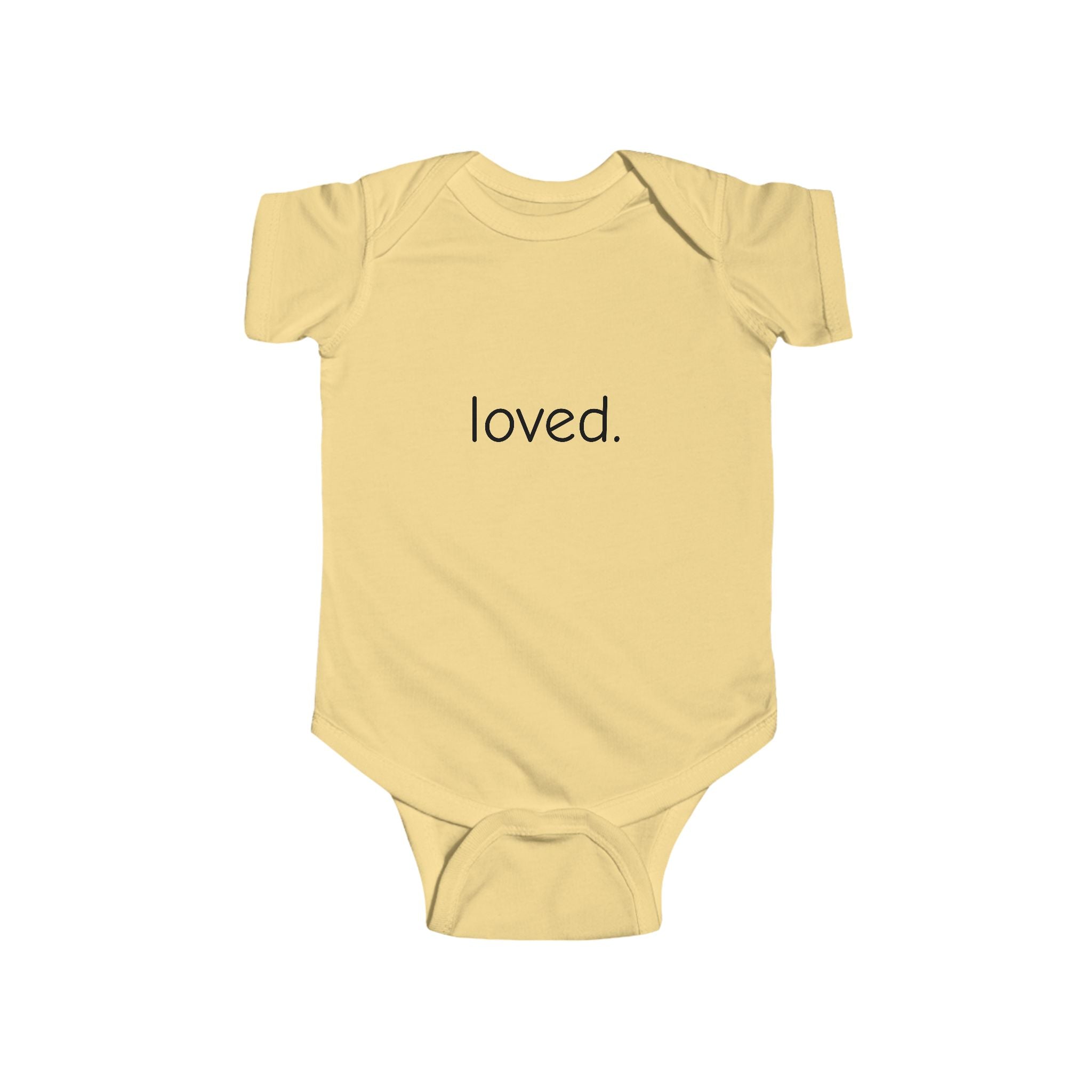 Loved. Baby Bodysuit — Minimal Infant Onesie, Newborn Gift