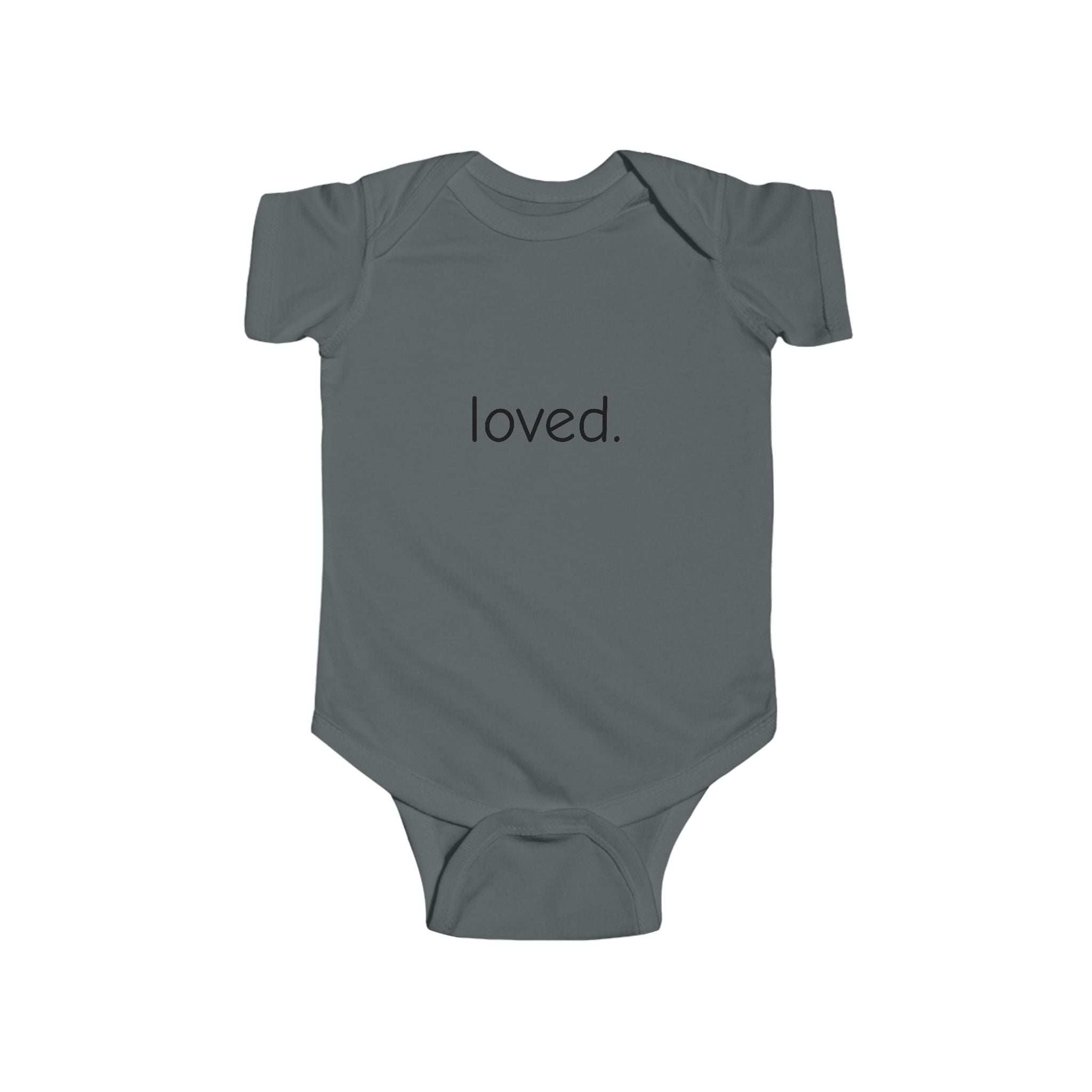 Loved. Baby Bodysuit — Minimal Infant Onesie, Newborn Gift