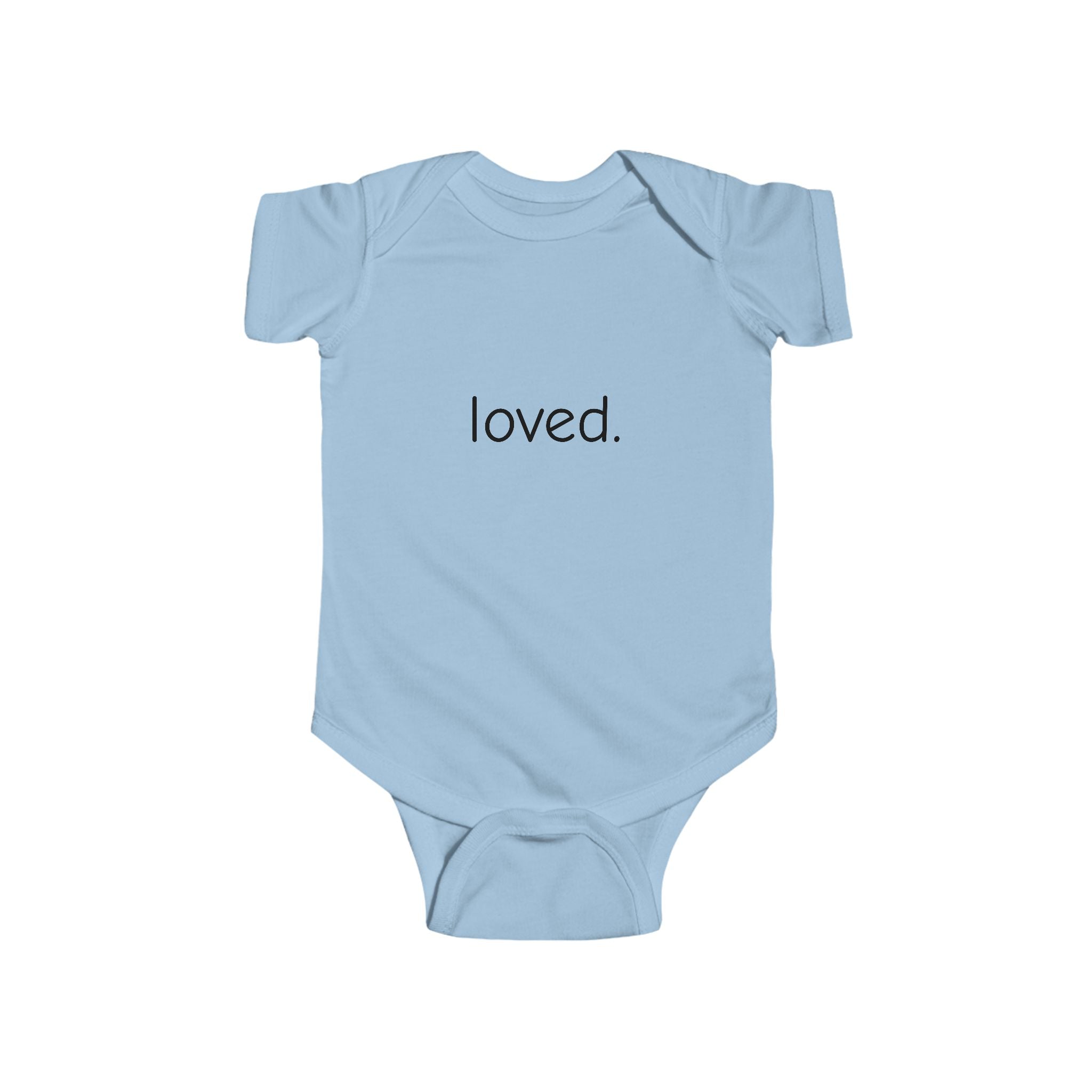 Loved. Baby Bodysuit — Minimal Infant Onesie, Newborn Gift