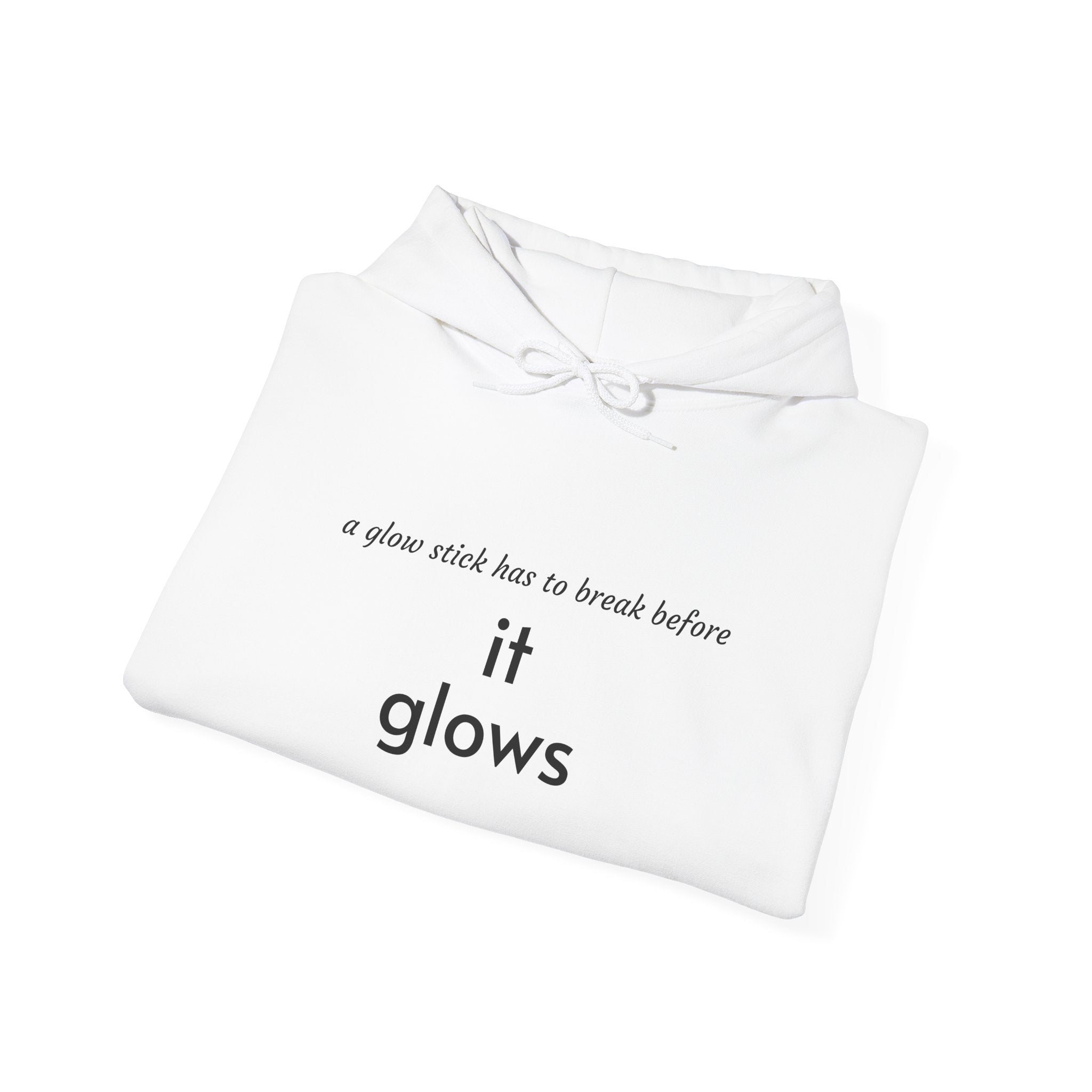 Faith Over Fear Hoodie — "it glows" Minimal Inspirational Pullover