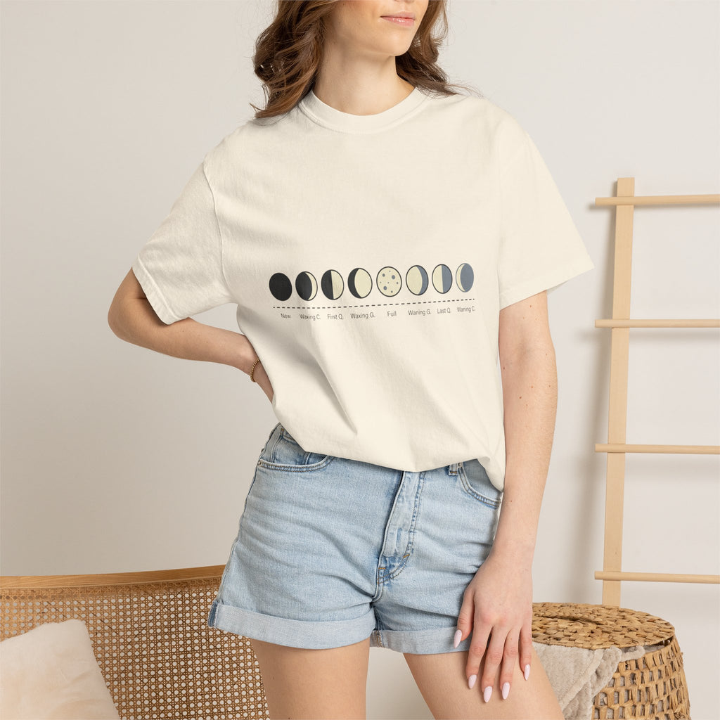 Moon Phase T-Shirt — Lunar Cycle Graphic Tee