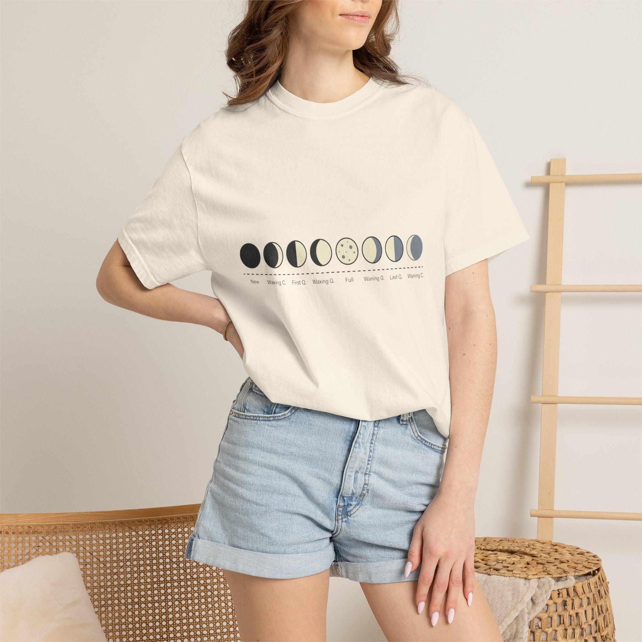 Moon Phase T-Shirt — Lunar Cycle Graphic Tee