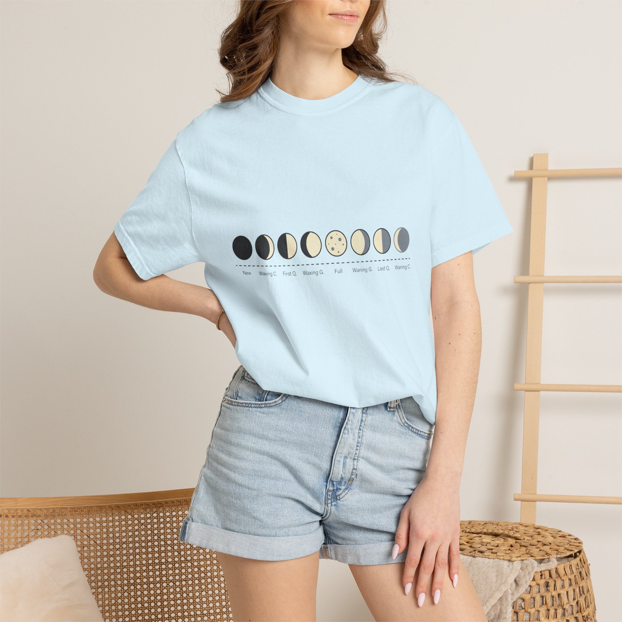 Moon Phase T-Shirt — Lunar Cycle Graphic Tee