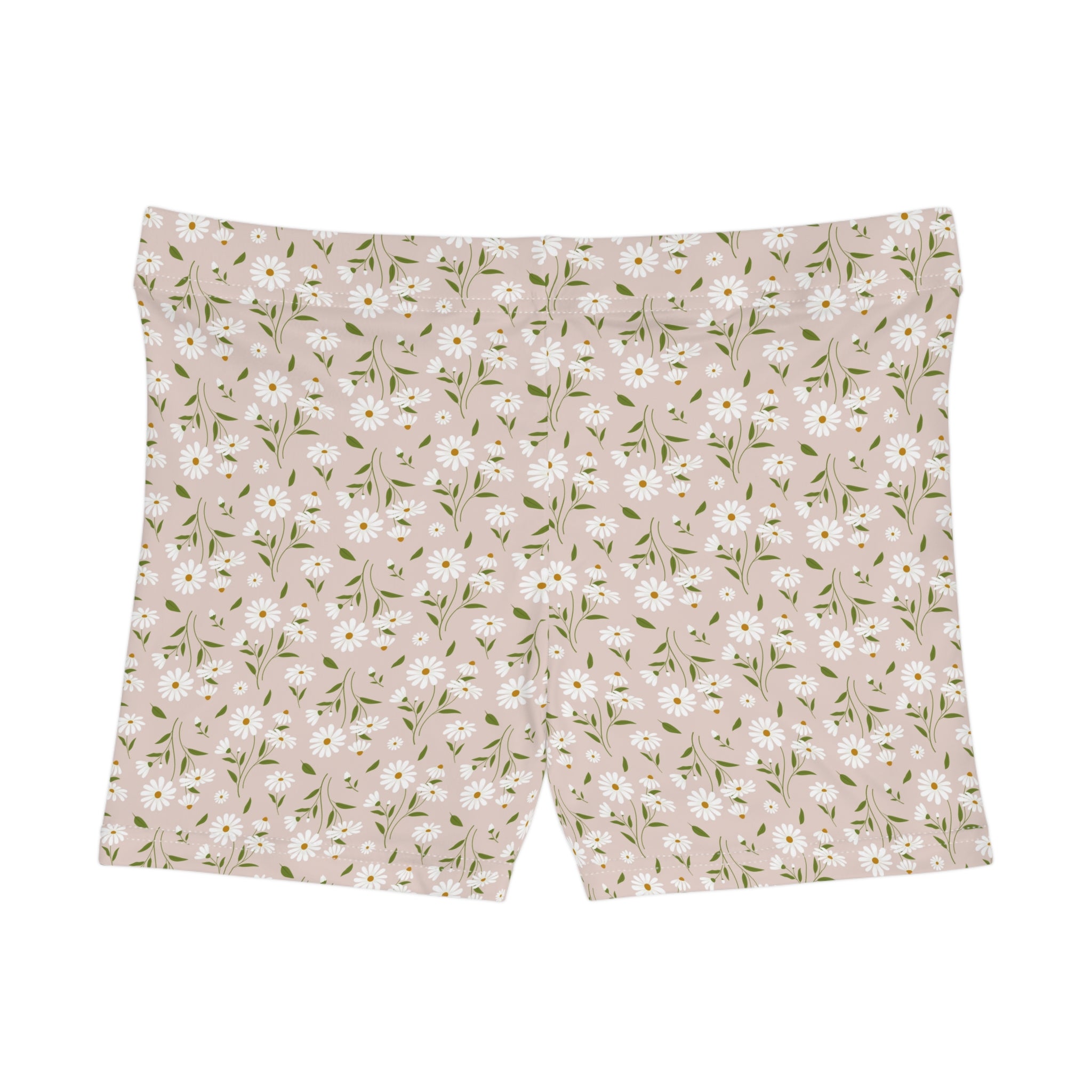 Floral Daisy Print Women's Shorts — Pink All-Over-Print Lounge Shorts